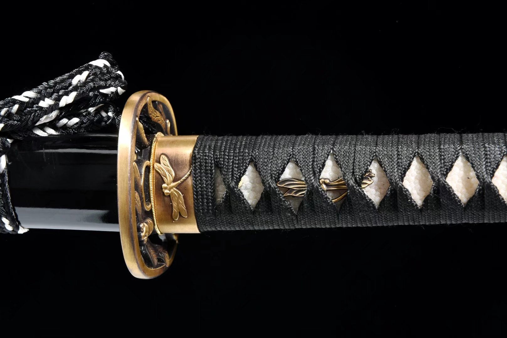 Hand Forged Japanese Katana Onyx Skimmer Blade(1095 Carbon Steel)