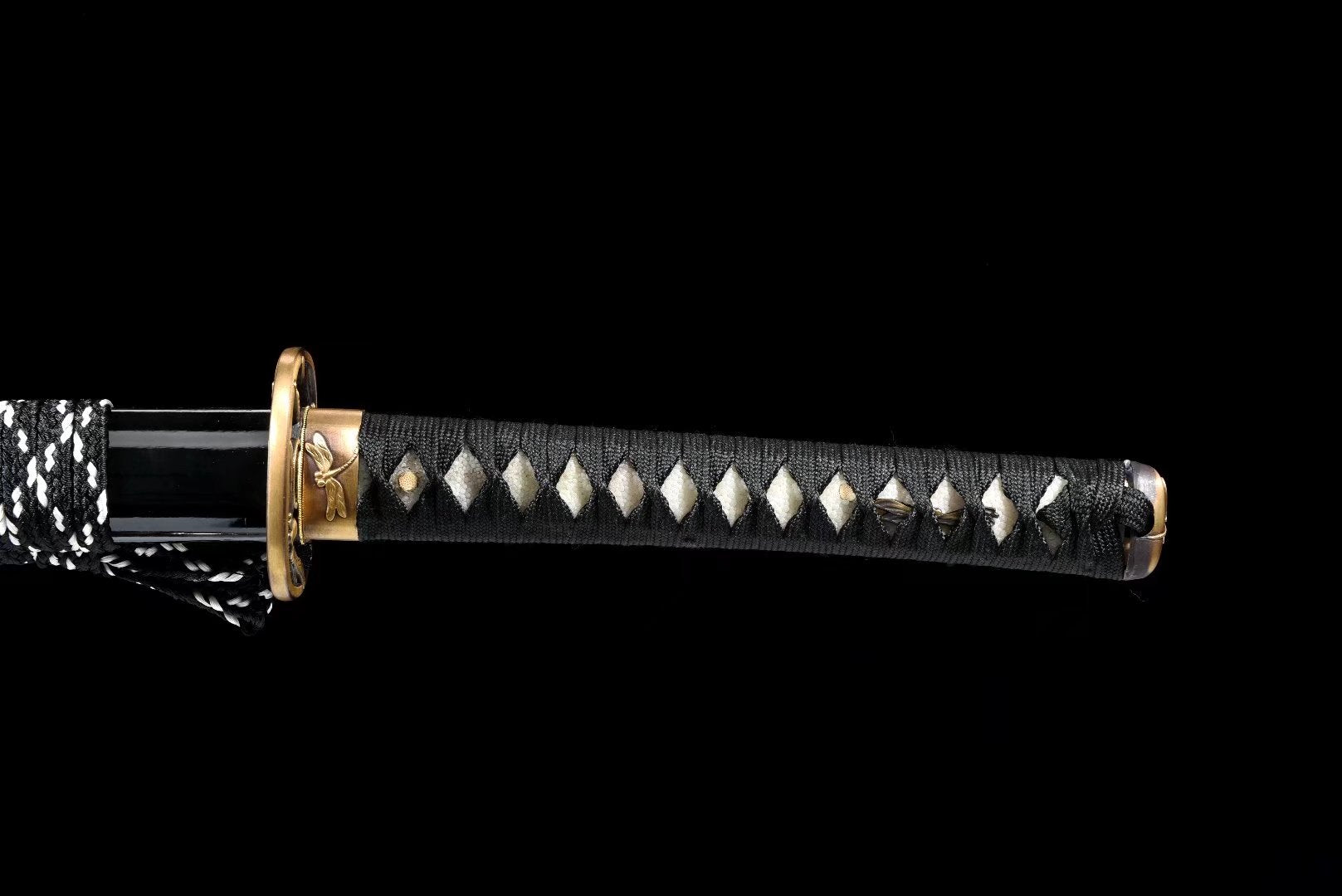 Hand Forged Japanese Katana Onyx Skimmer Blade(1095 Carbon Steel)