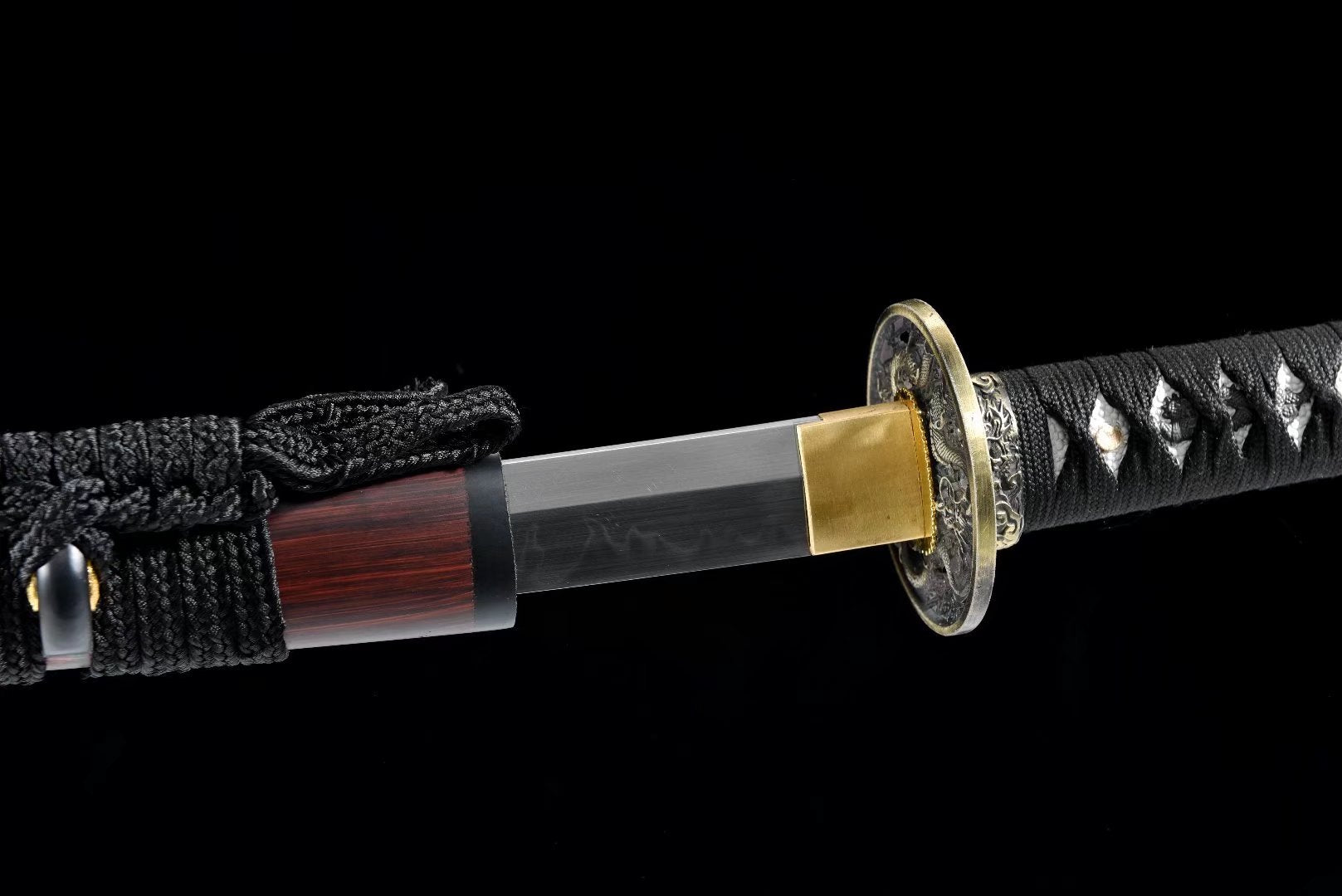 Hand Forged Japanese Katana Abyssal Samurai Blade(1095 Carbon Steel)