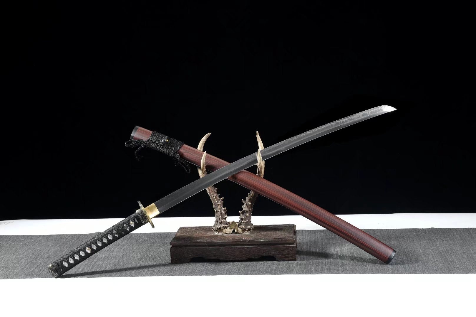 Hand Forged Japanese Katana Abyssal Samurai Blade(1095 Carbon Steel)