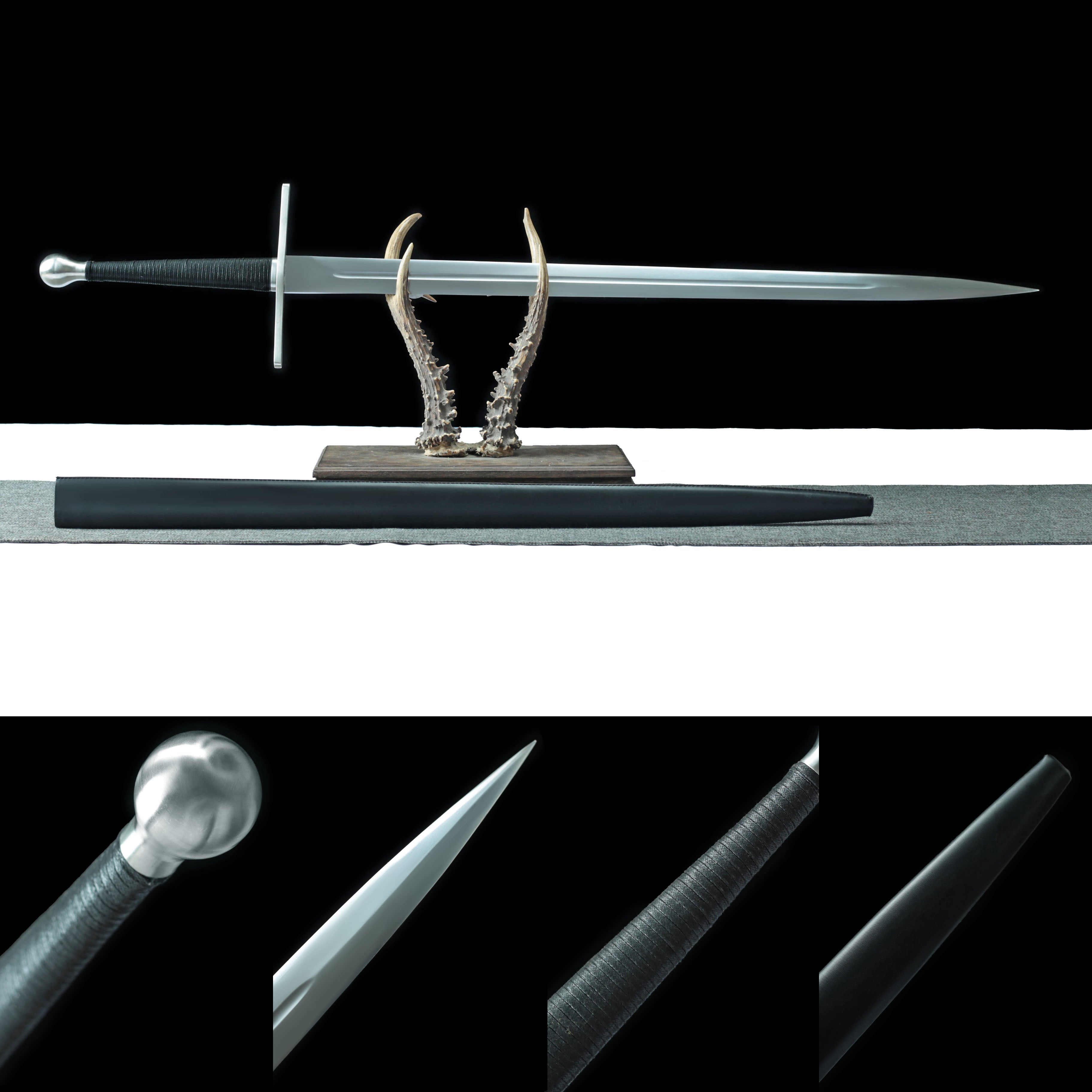 Hand Forged Chinese European Knight Sword Abyssal Blade(1060 Carbon Steel)