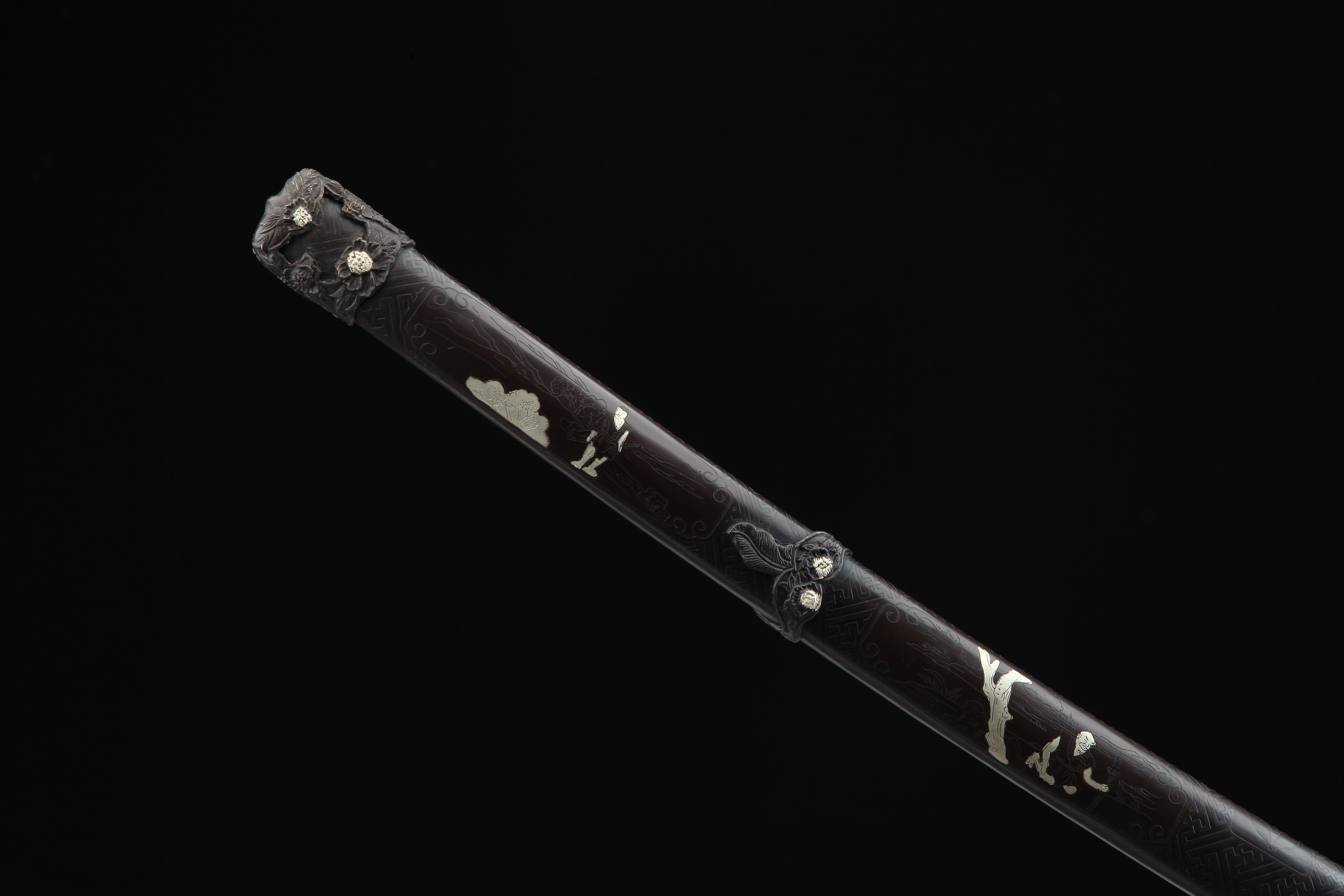 Hand Forged Japanese Tachi Orient Copper Demon Blade(Damascus Steel)