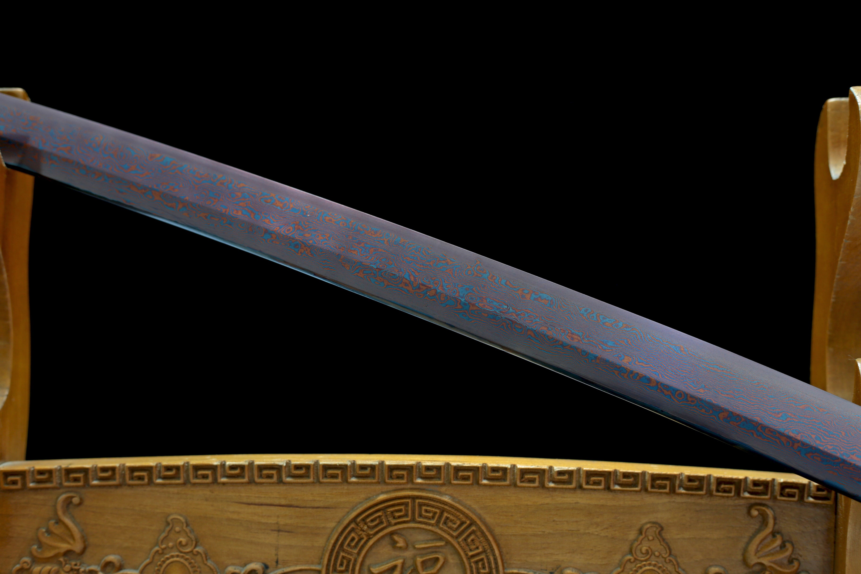 Hand Forged Japanese Katana Fallen Feather Lucifer's Wing Blade(Damascus Steel)