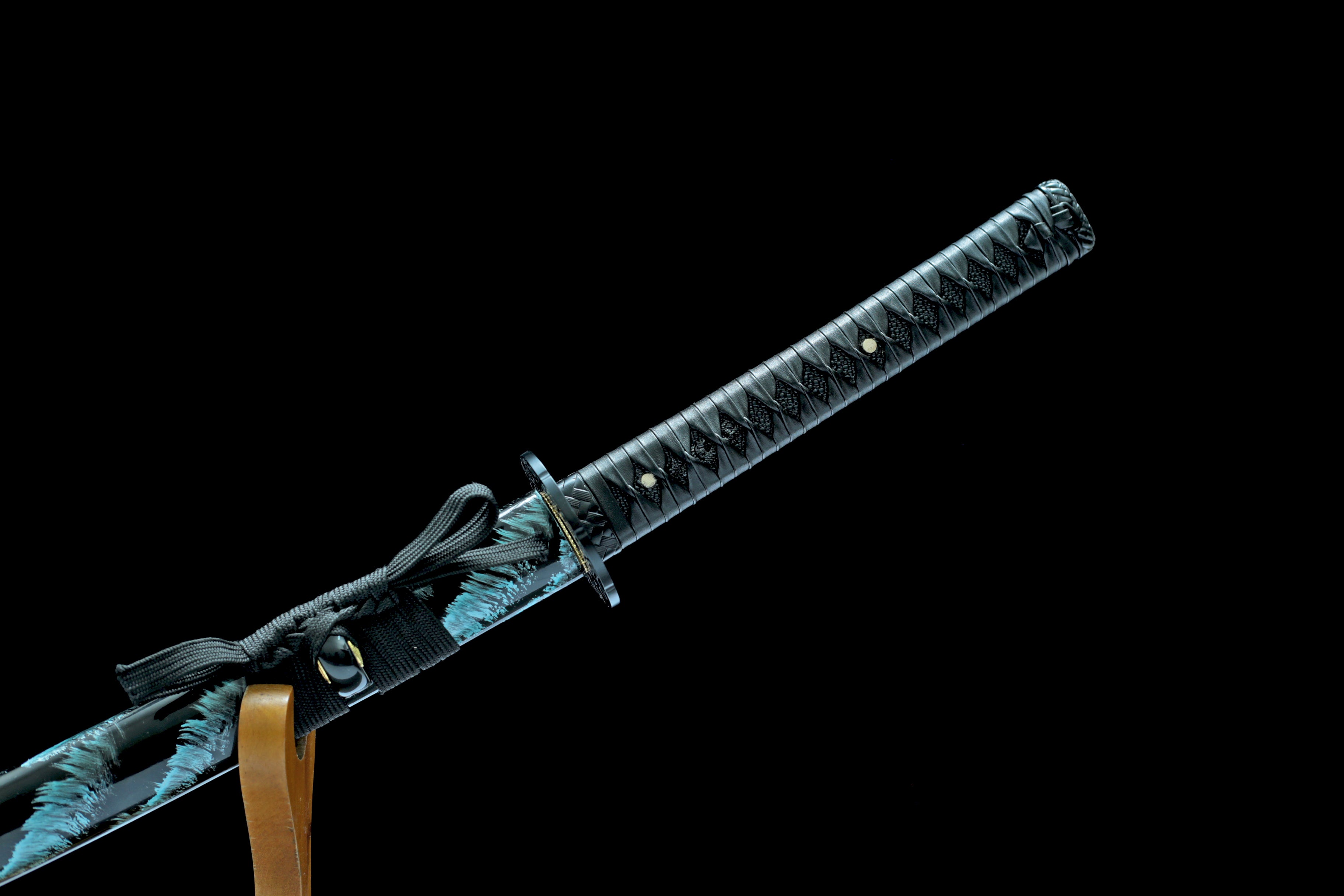 Hand Forged Japanese Katana Fallen Feather Lucifer's Wing Blade(Damascus Steel)