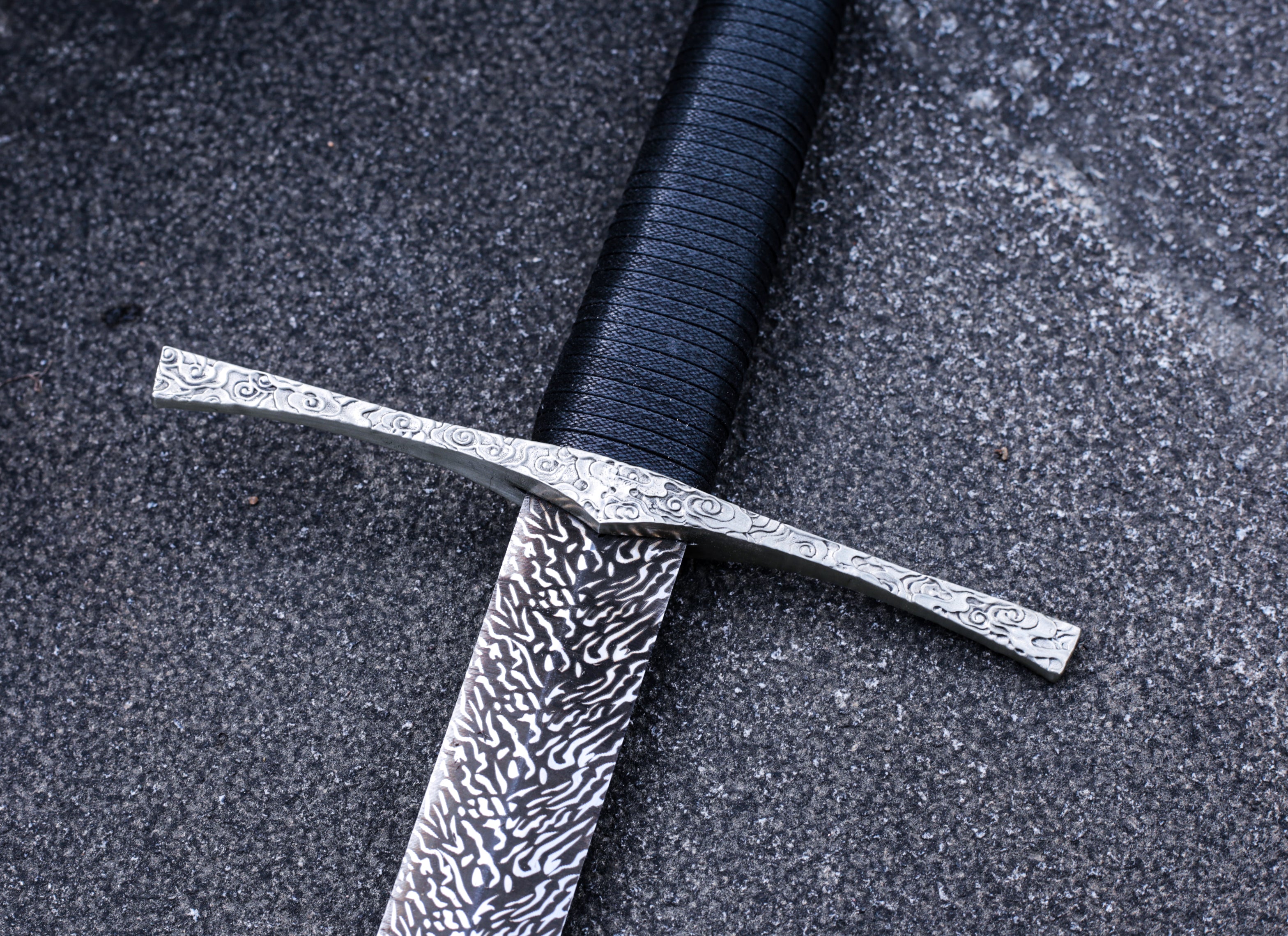 Hand Forged Chinese European Knight Sword LuckyCloud Blade(1095 Carbon Steel)