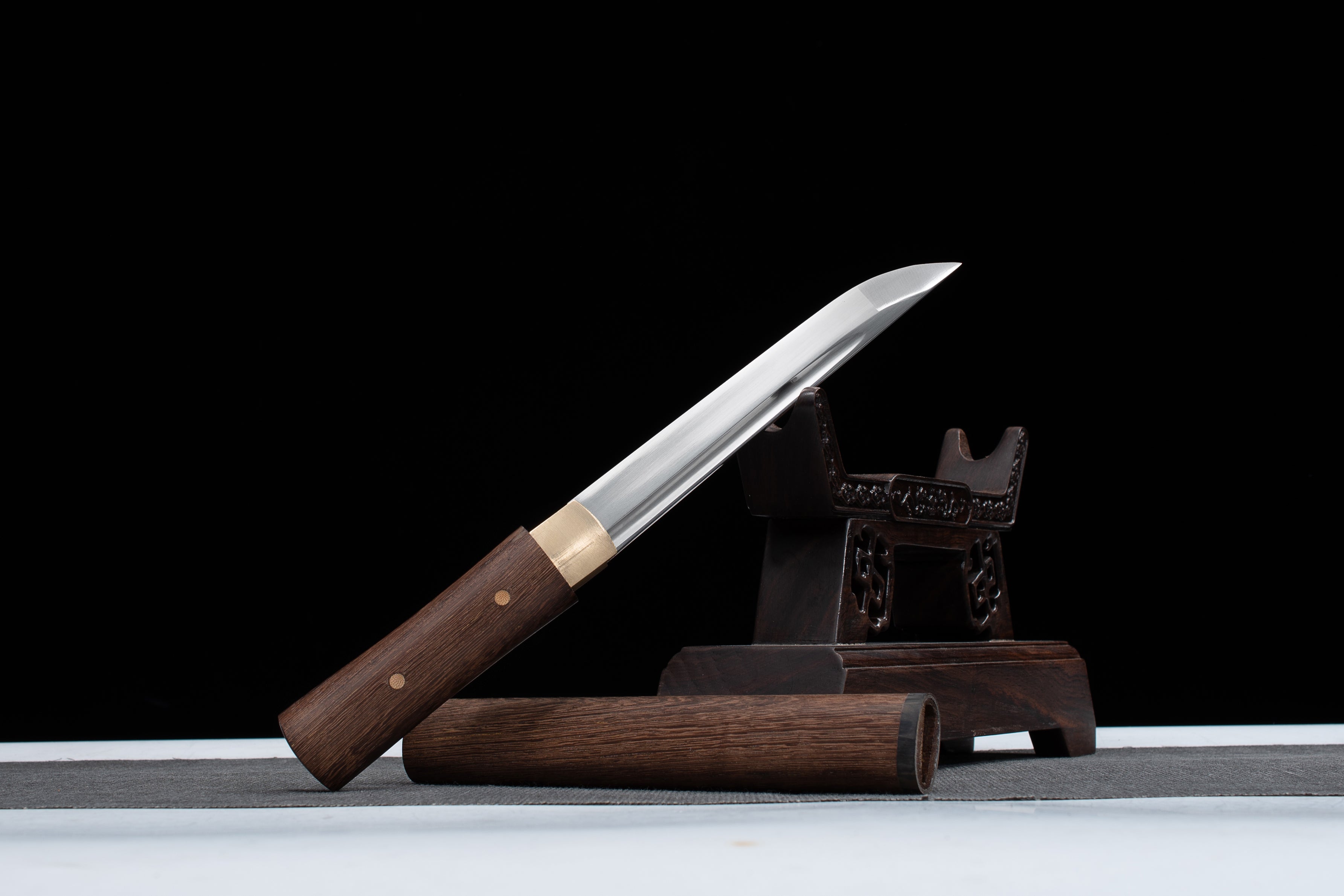Hand Forged Japanese Tanto Huali Woodland Blade(1045 Carbon Steel)
