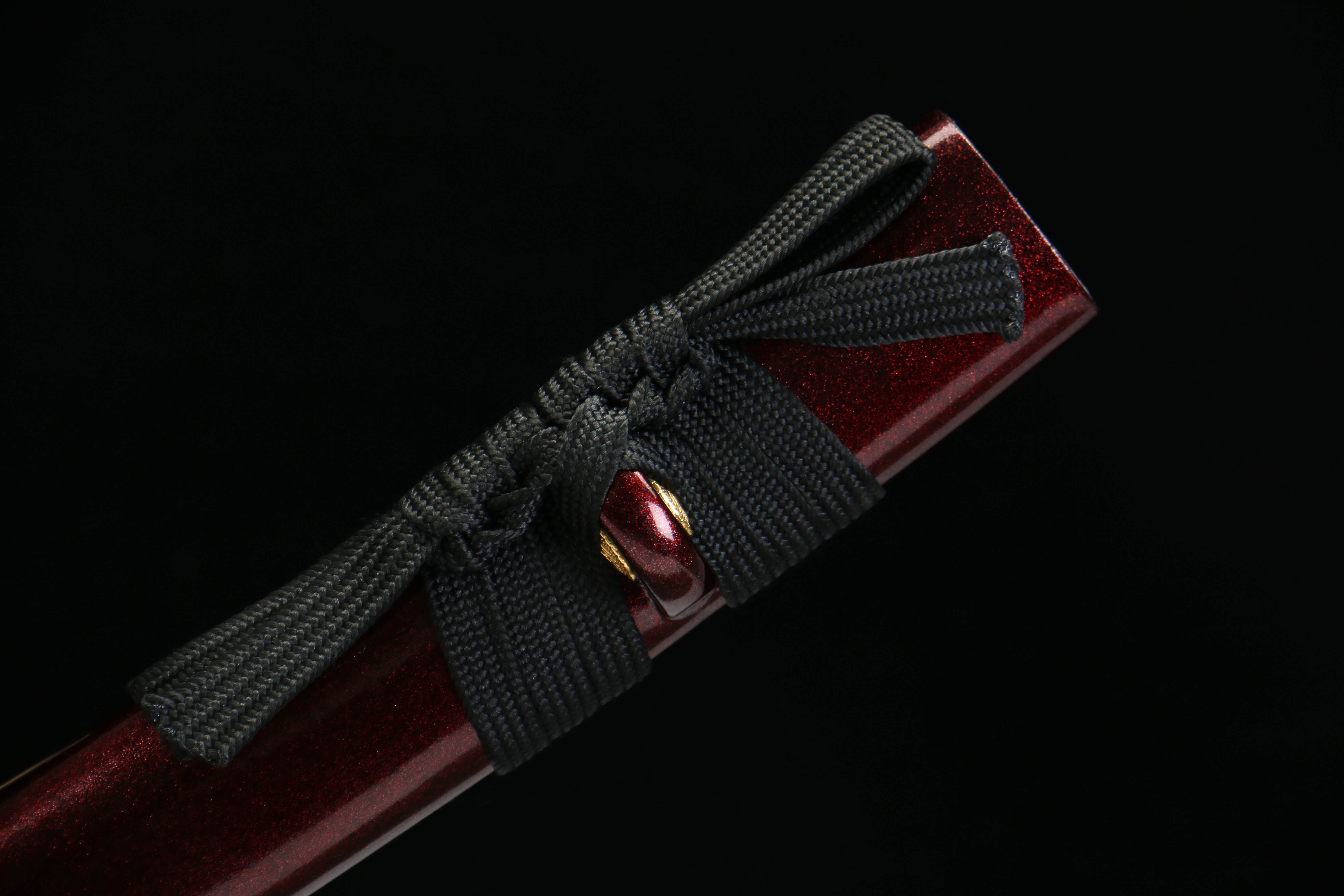 Hand Forged Japanese Tanto Crimson Mandala Blade(1060 Carbon Steel)