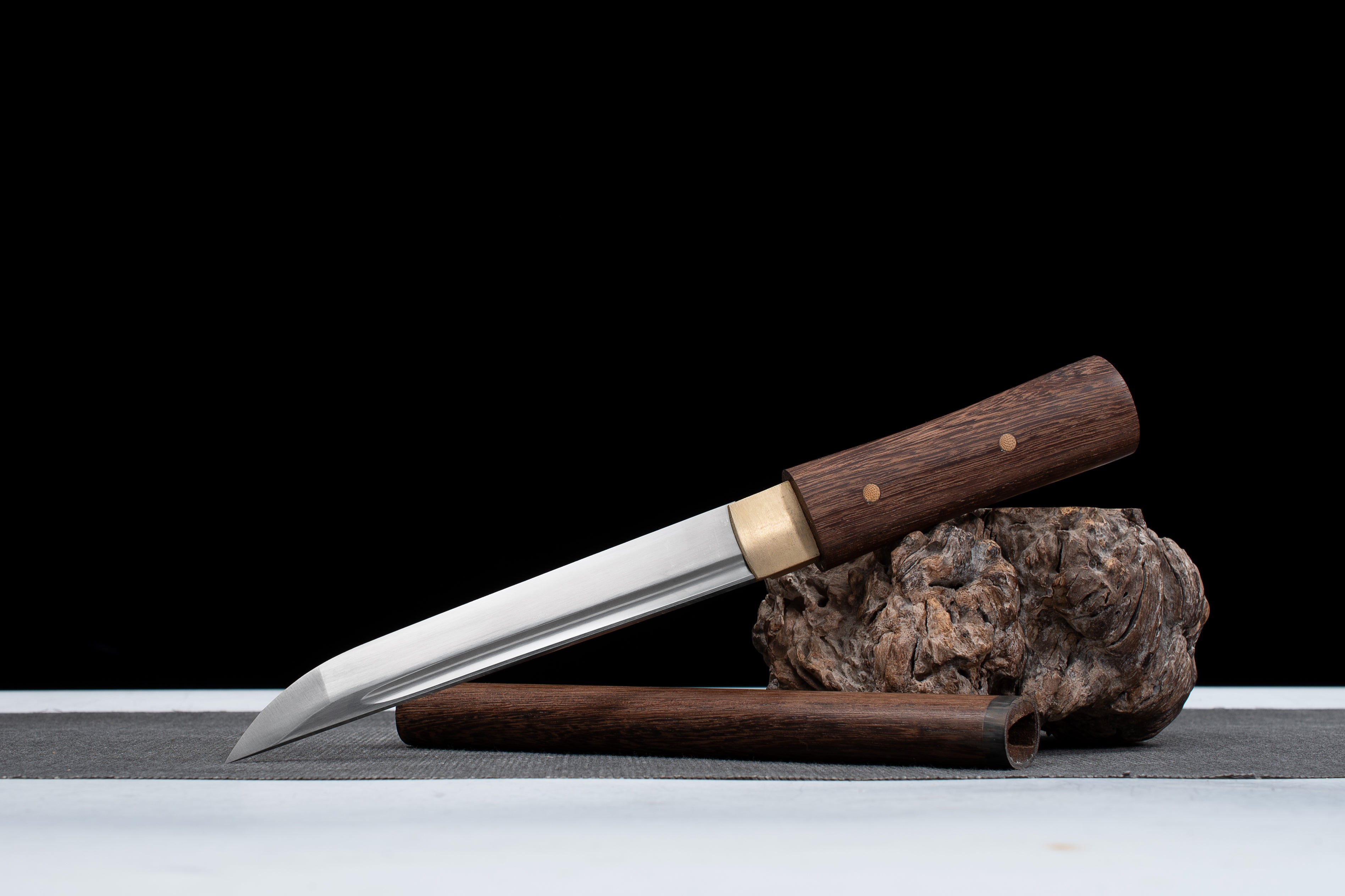 Hand Forged Japanese Tanto Huali Woodland Blade(1045 Carbon Steel)