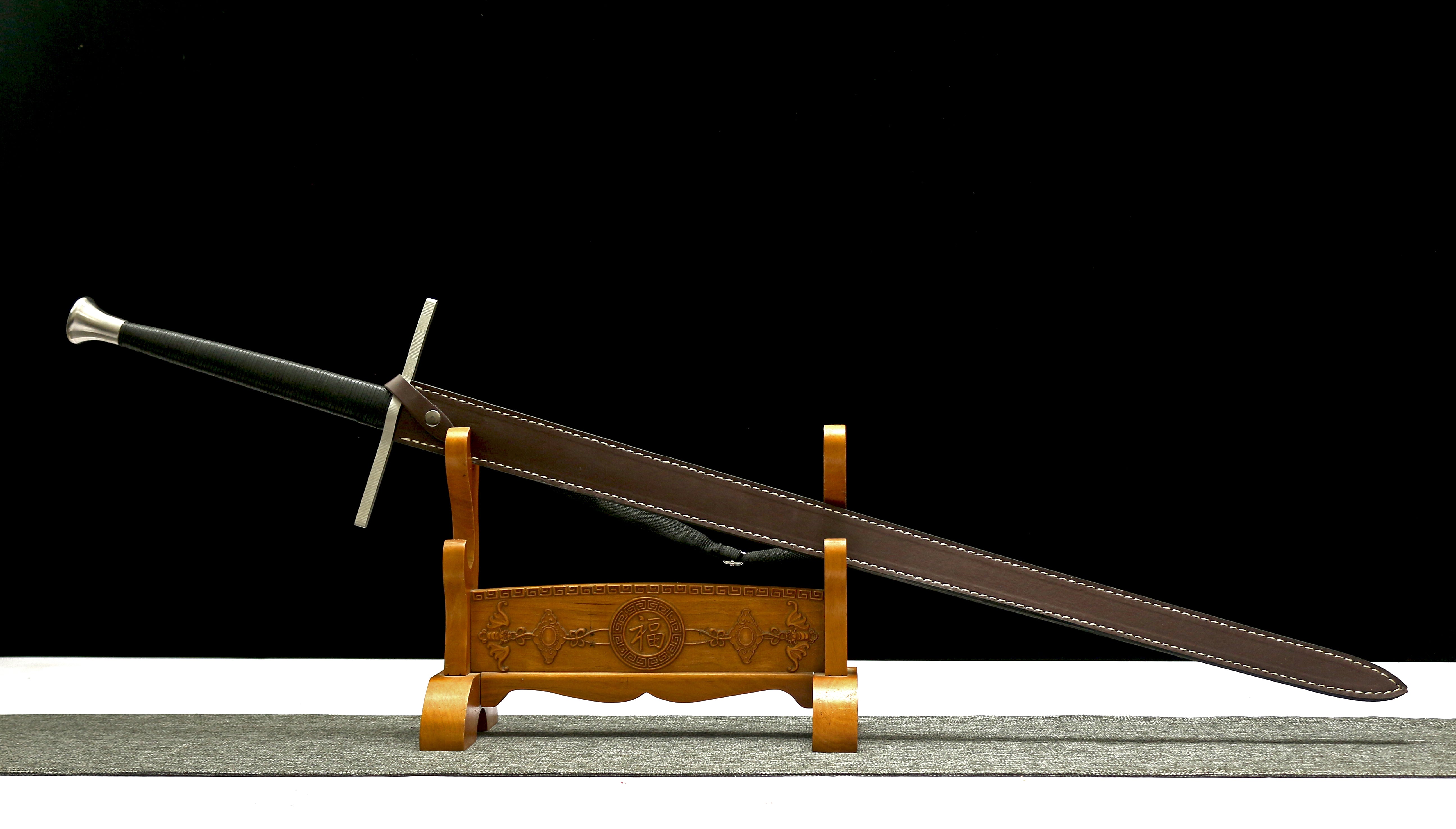 Hand Forged Chinese European Knight Sword Excalibur Sovereign Blade(1095 Carbon Steel)