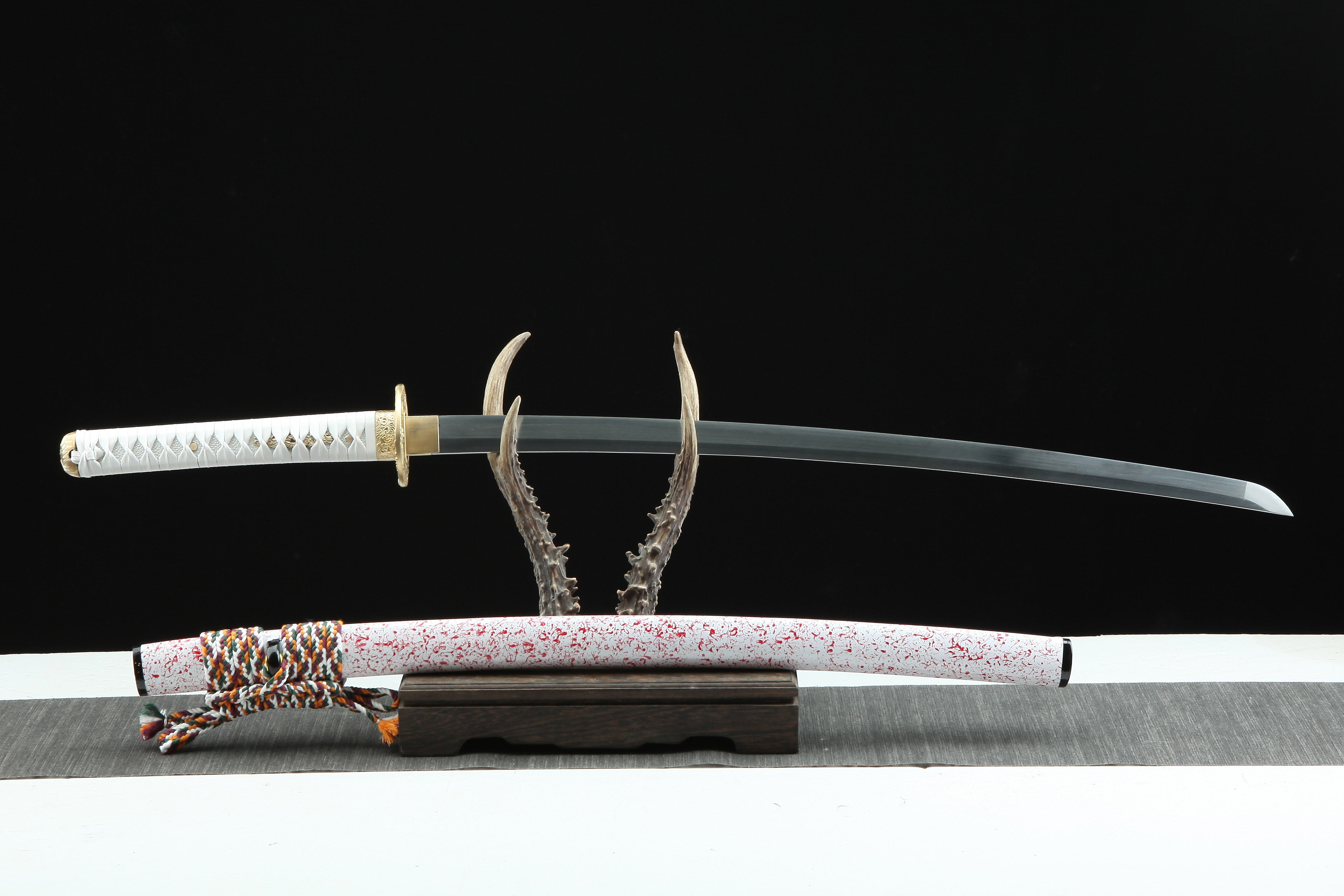 Hand Forged Japanese Katana Bai Qi's Severance Blade(High Damascus Steel)