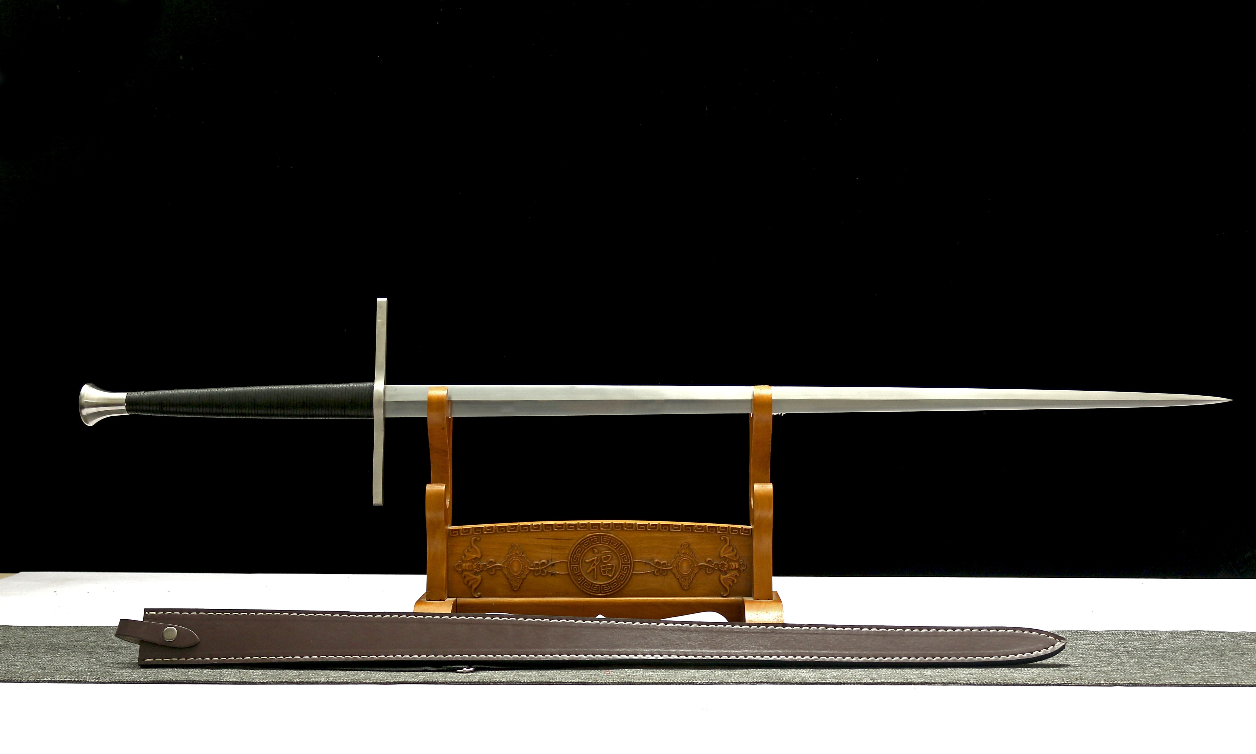 Hand Forged Chinese European Knight Sword Excalibur Sovereign Blade(1095 Carbon Steel)