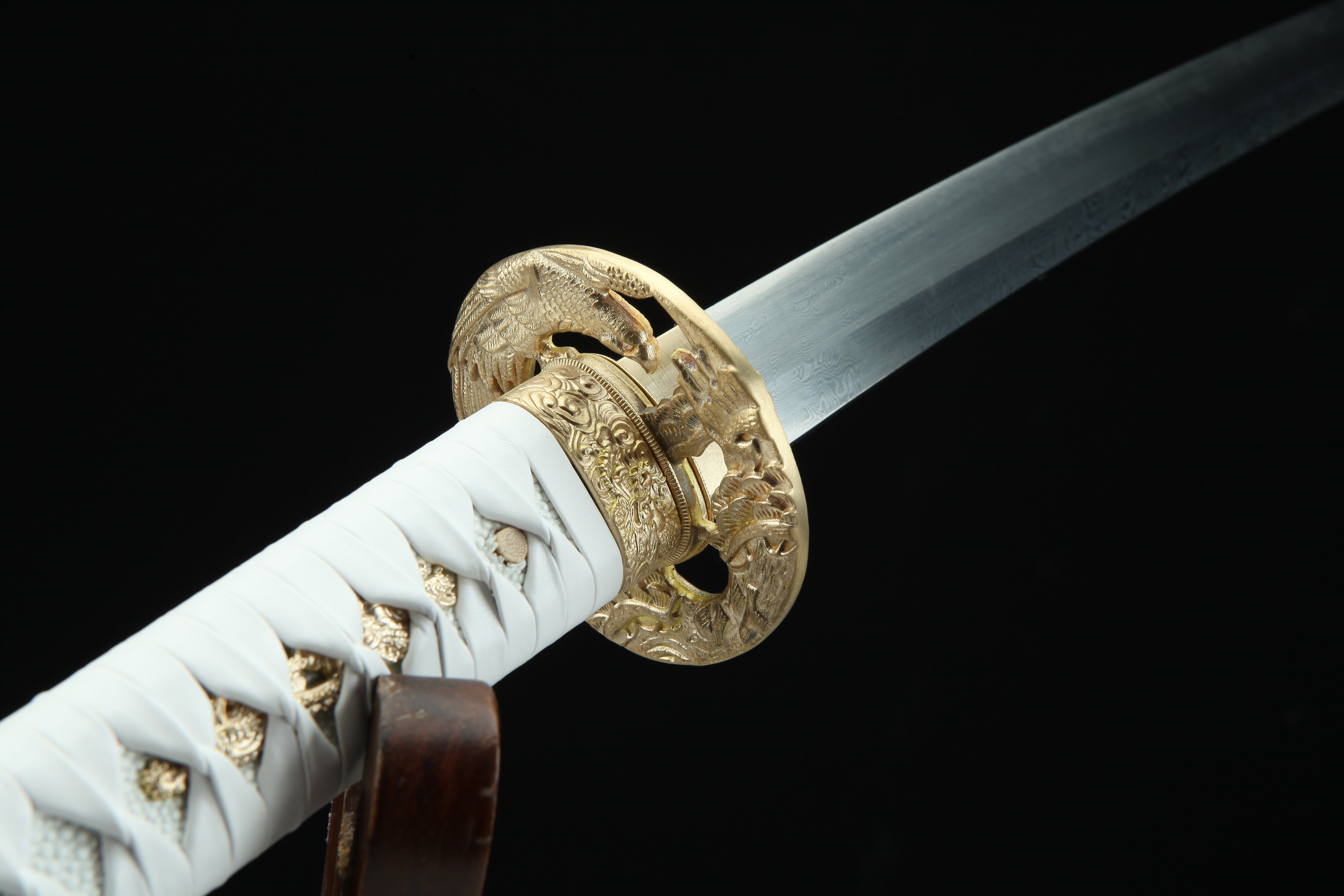 Hand Forged Japanese Katana Bai Qi's Severance Blade(High Damascus Steel)