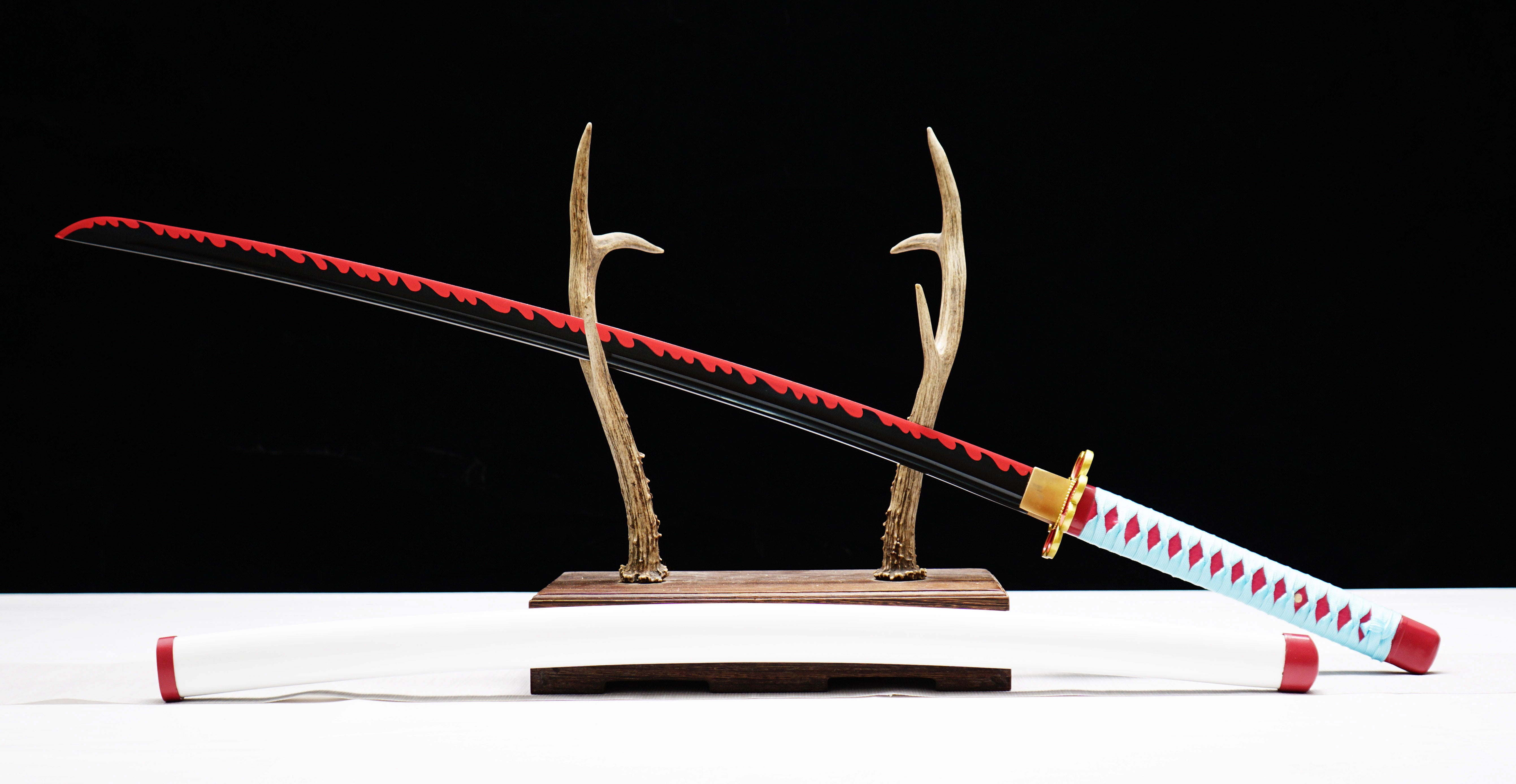 Hand Forged Demon Slayer Katana Kanroji Mitsuri Nichirin Sword(1045 Carbon Steel)