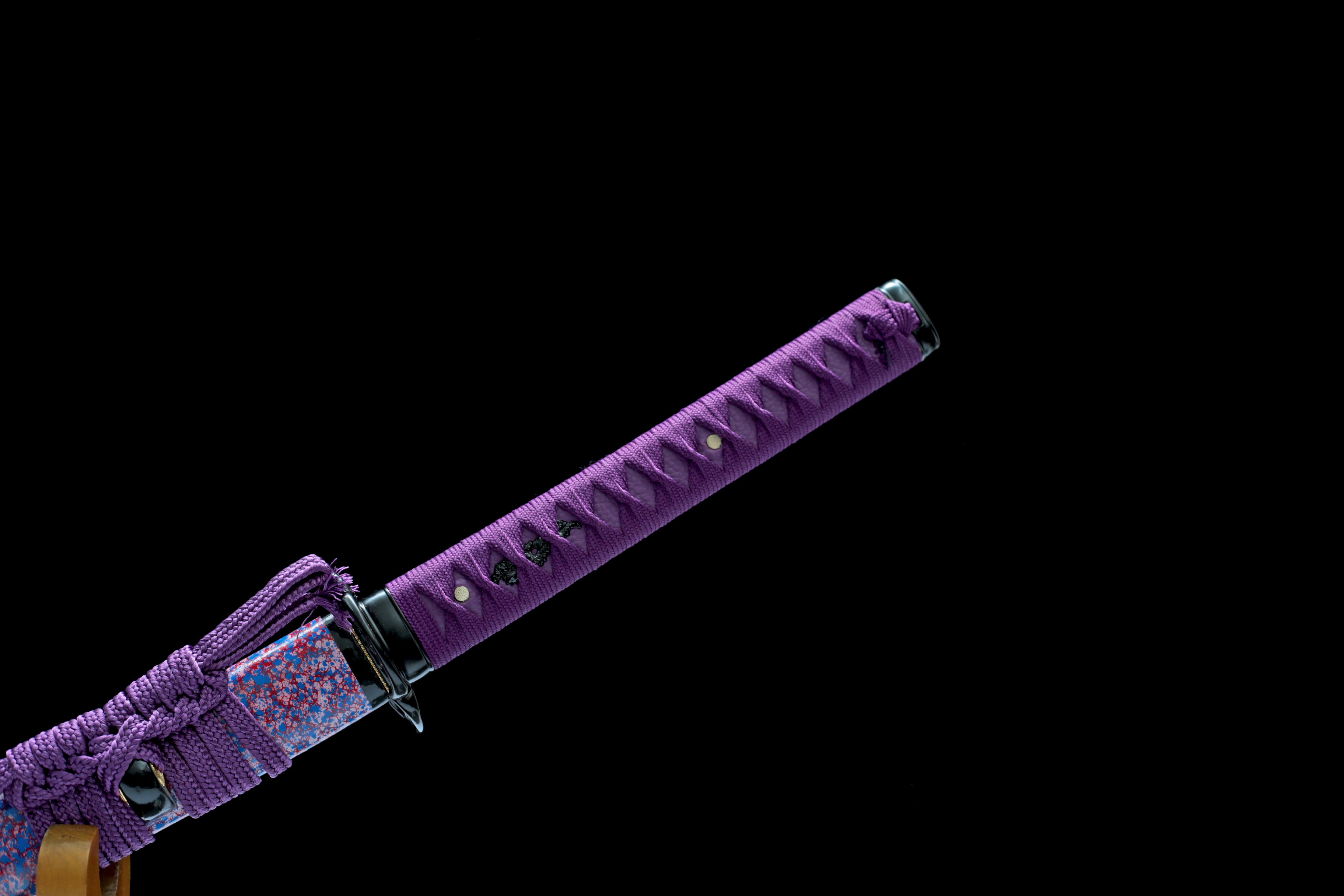 Hand Forged Japanese Katana Violet Whisper Blade(1095 Carbon Steel)