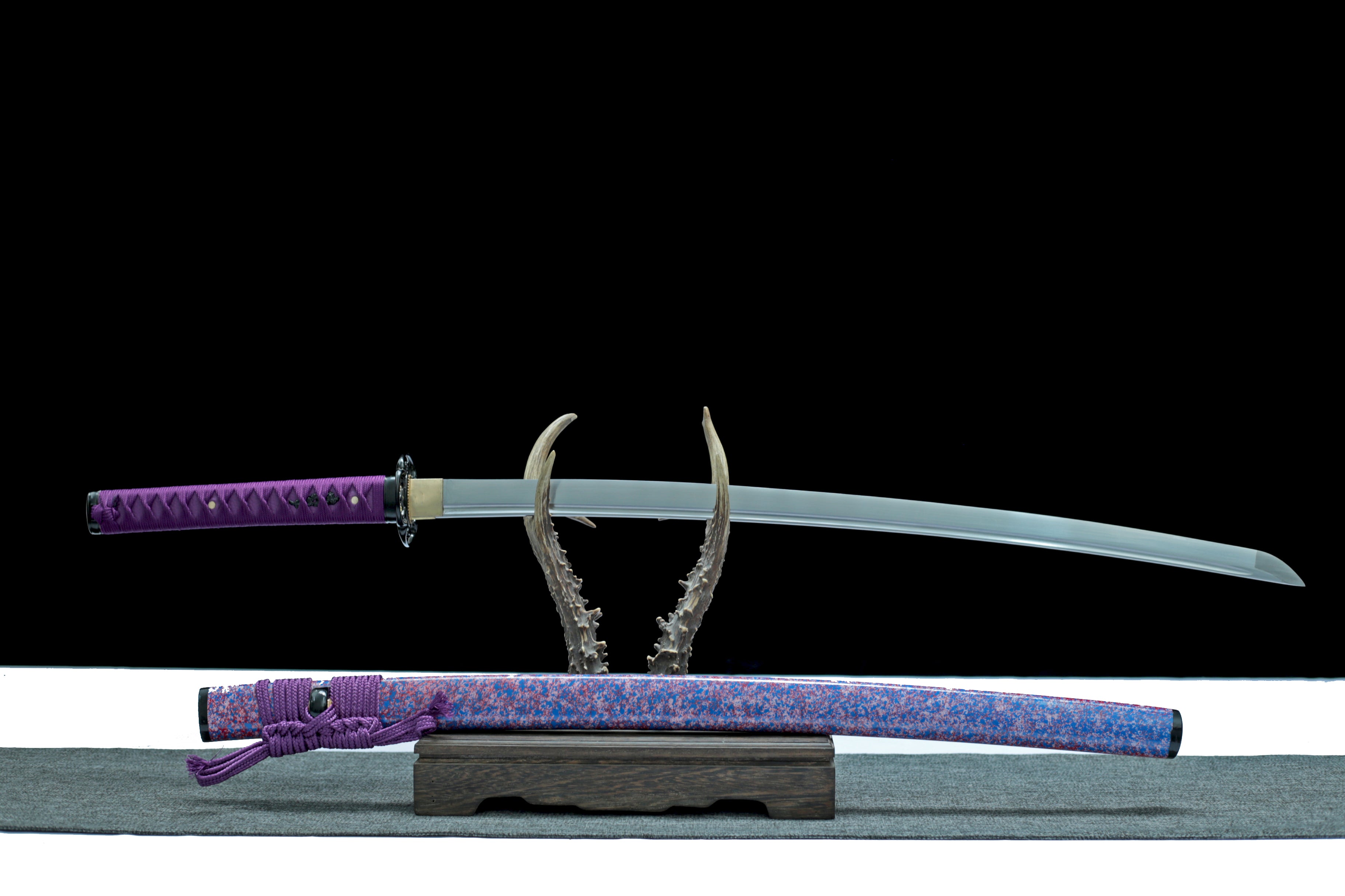 Hand Forged Japanese Katana Violet Whisper Blade(1095 Carbon Steel)