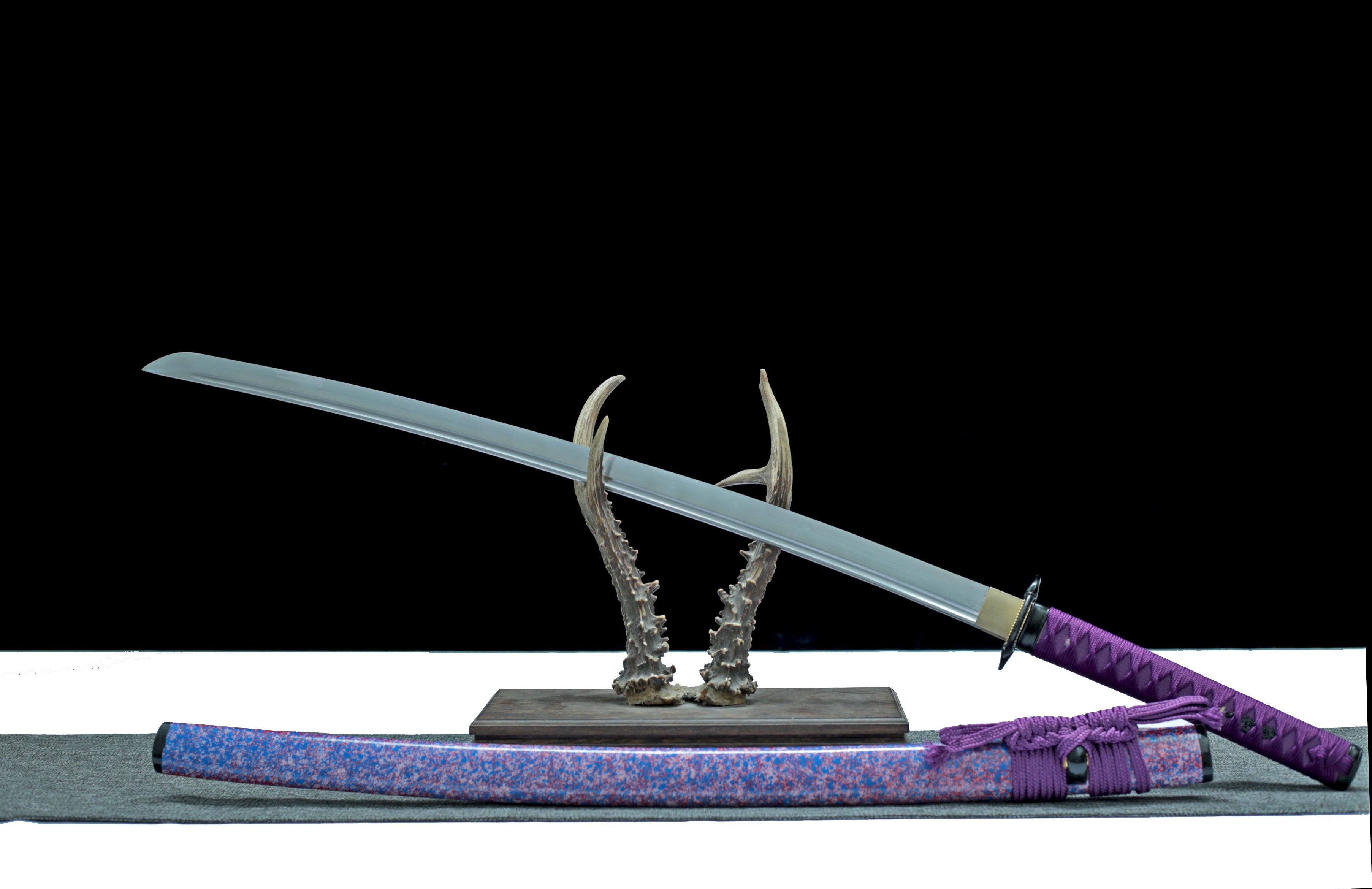 Hand Forged Japanese Katana Violet Whisper Blade(1095 Carbon Steel)