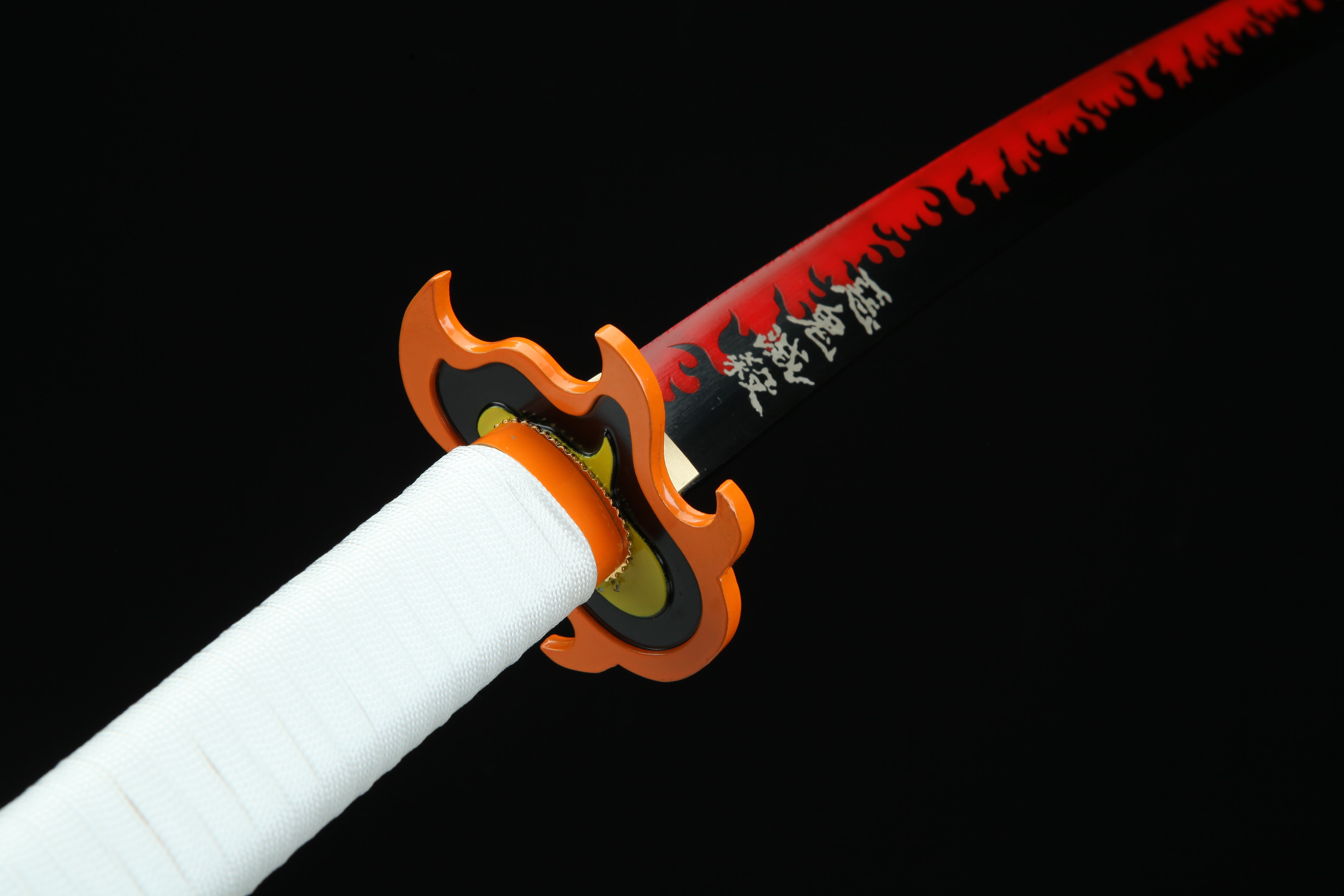 Forged Rengoku Look Hand Forged Demon Slayer Katana Rengoku Kyoujurou Nichirin Sword(1045 ...