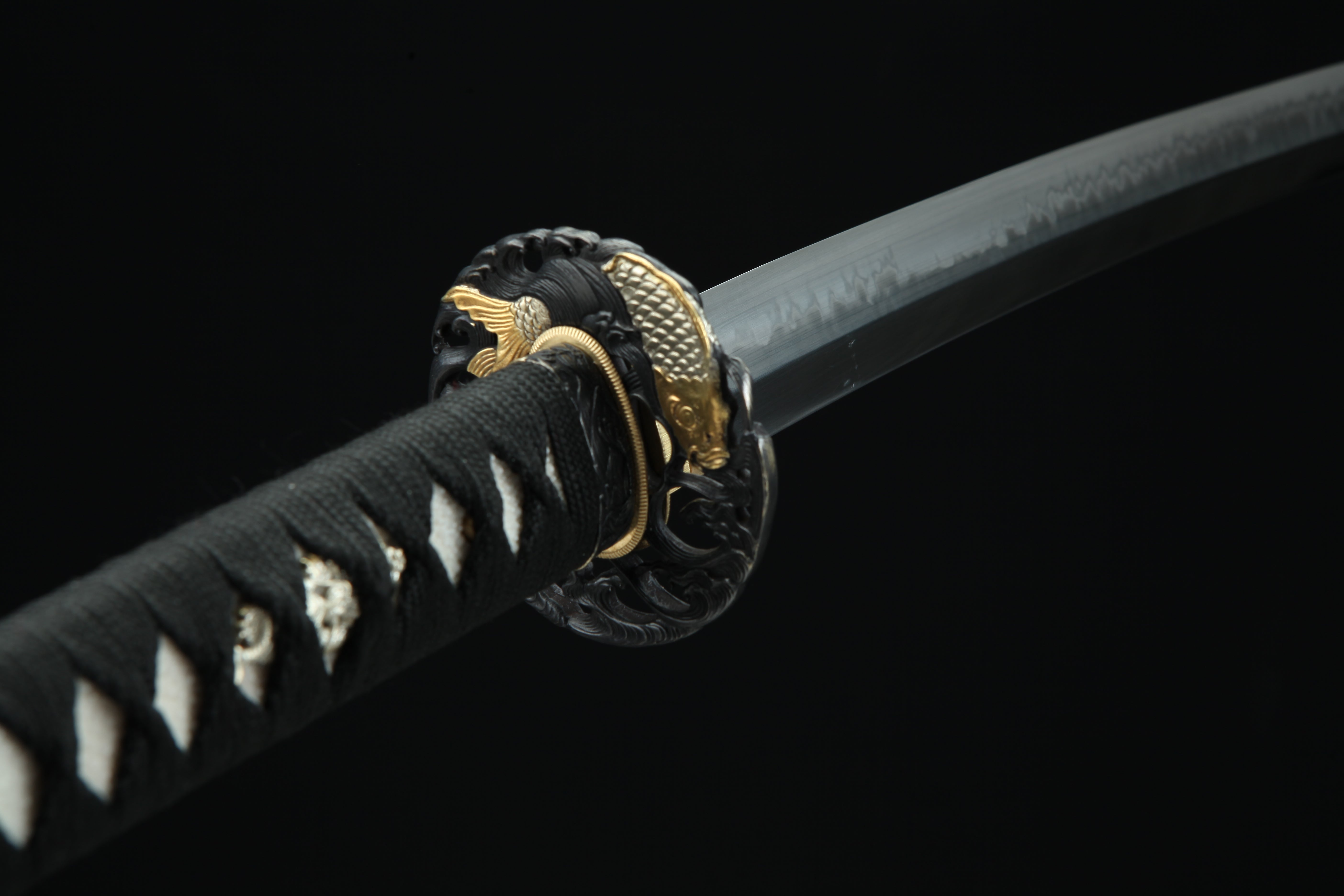 Hand Forged Japanese Katana Koi Fortuna Blade(Damascus Steel)