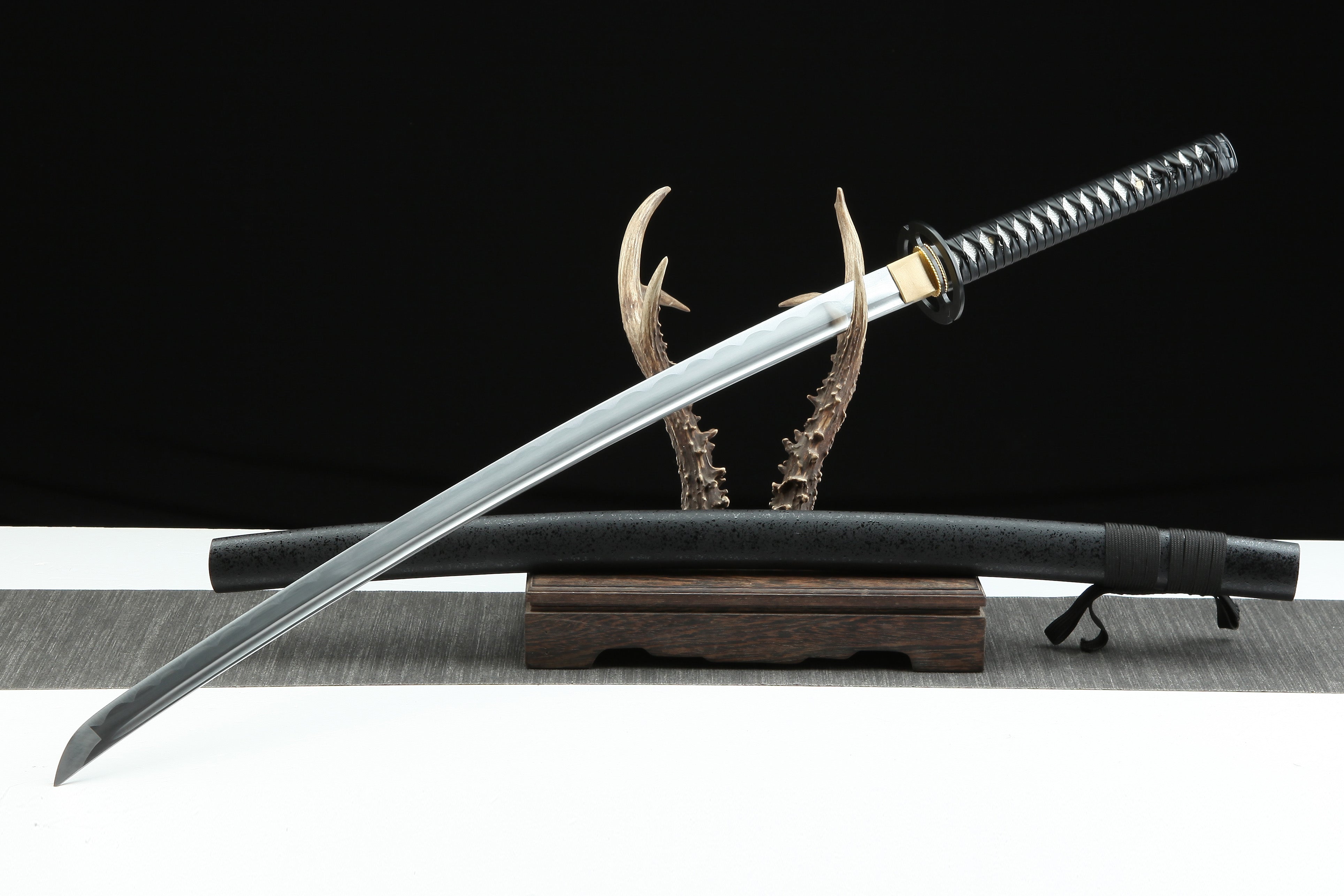 Hand Forged Japanese Katana Musashi Miyamoto Blade(1045 Carbon Steel)