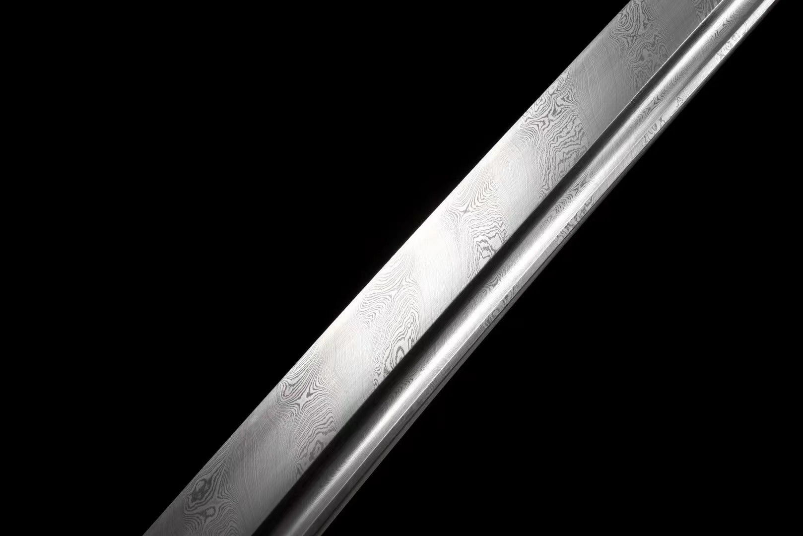 Hand Forged Japanese Katana Celestial Glyph Blade(Damascus Steel)