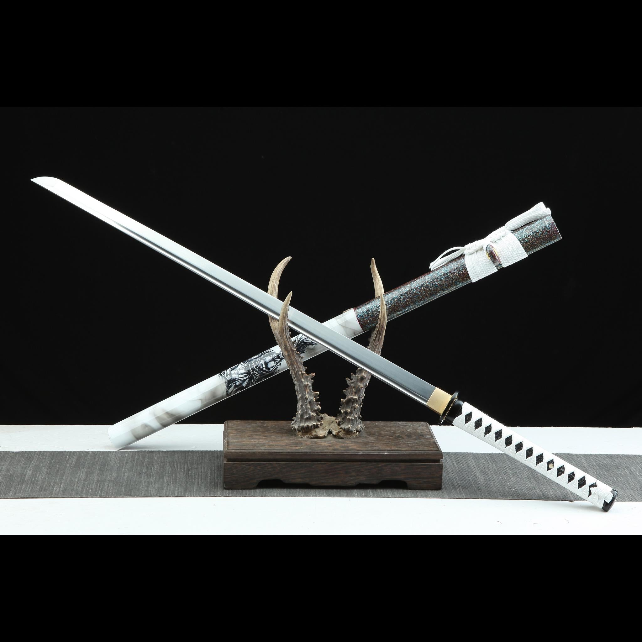 Hand Forged Japanese Katana Whitebrow Zenith Blade(High Performance Steel)