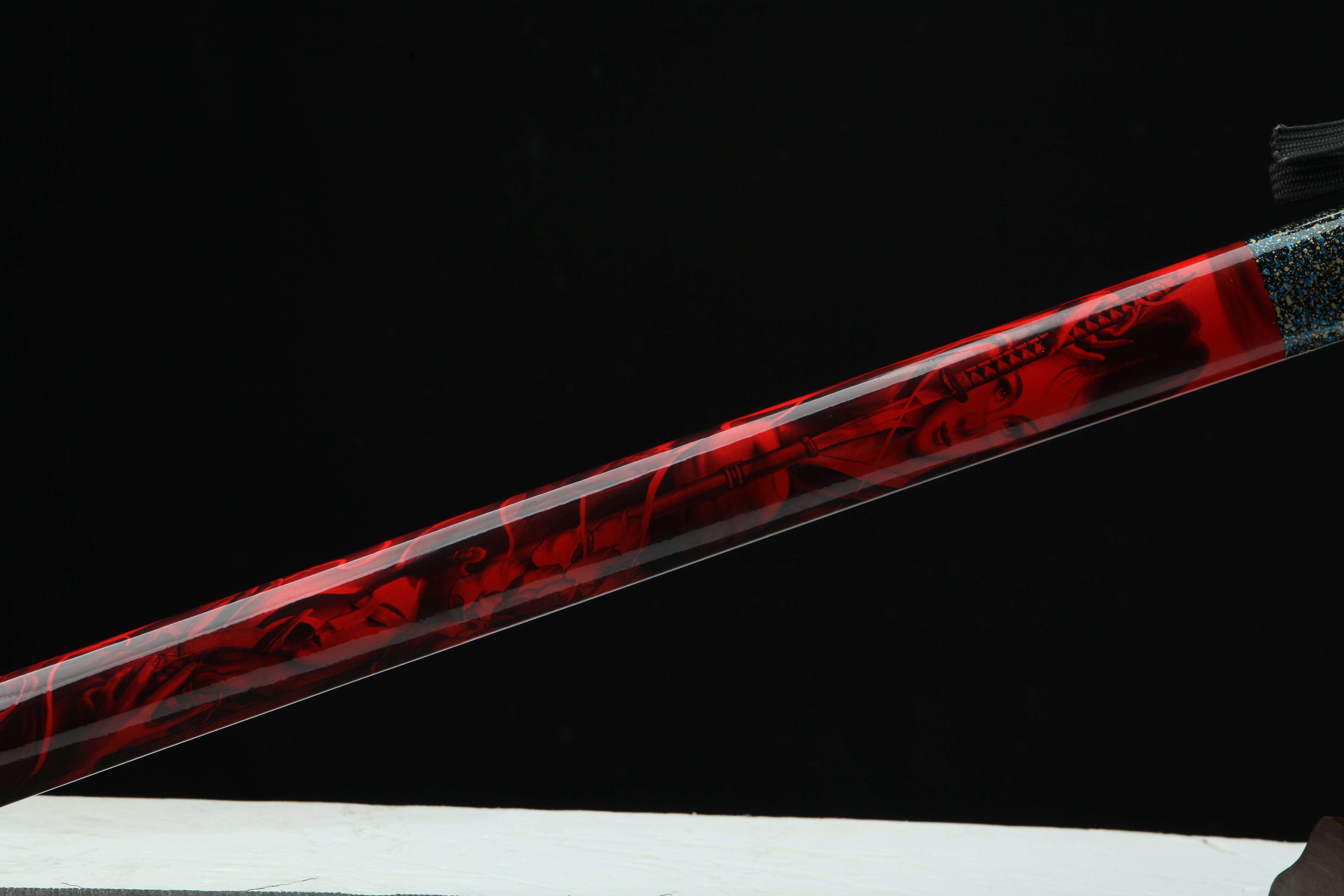 Hand Forged Japanese Katana Witch Cursed Moon Blade(1095 Carbon Steel)