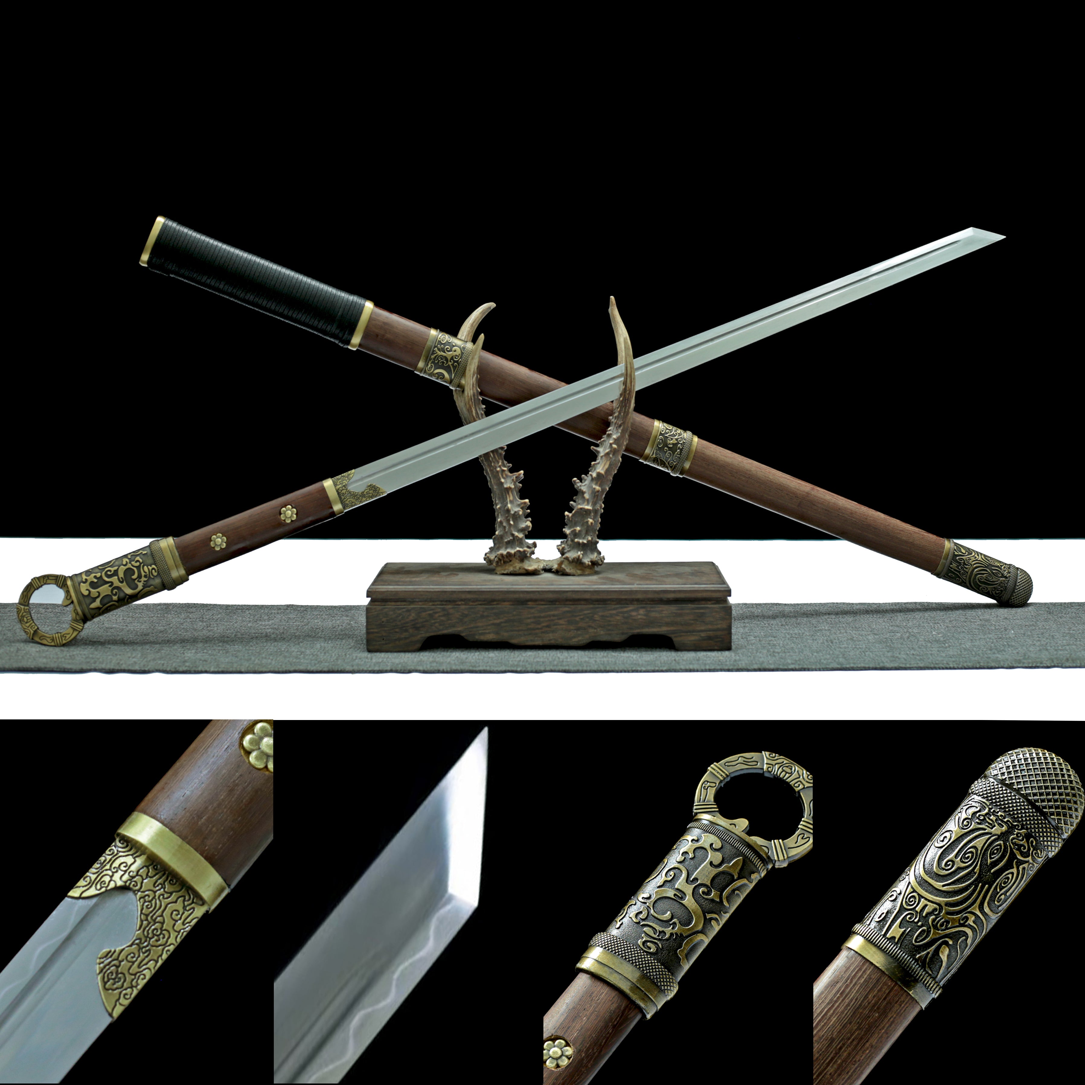 Hand Forged Buliangren Chinese Tang Heng sword(1095 Carbon Steel)