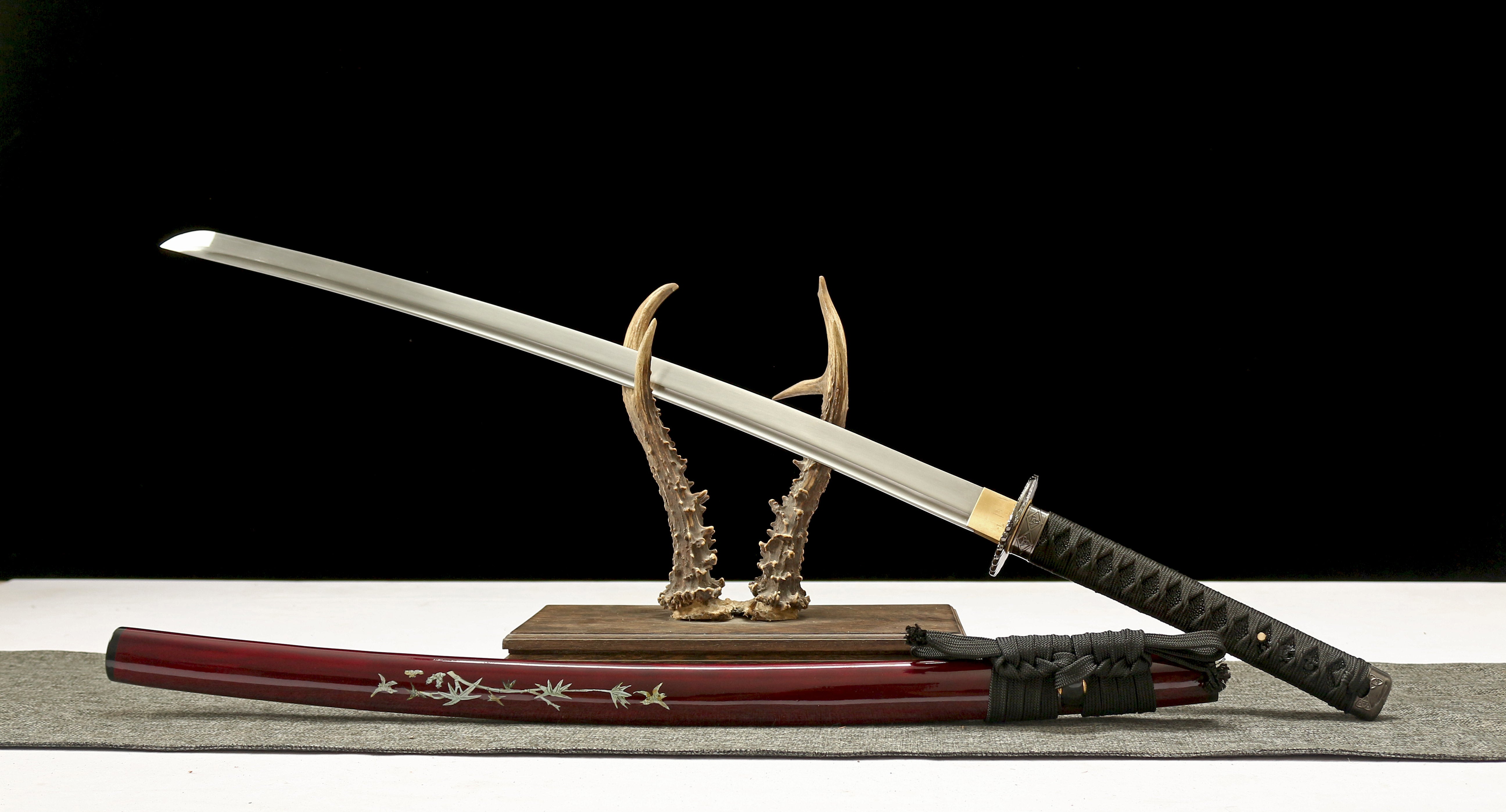 Hand Forged Japanese Katana Phantom Bamboo Blade(1095 Carbon Steel)