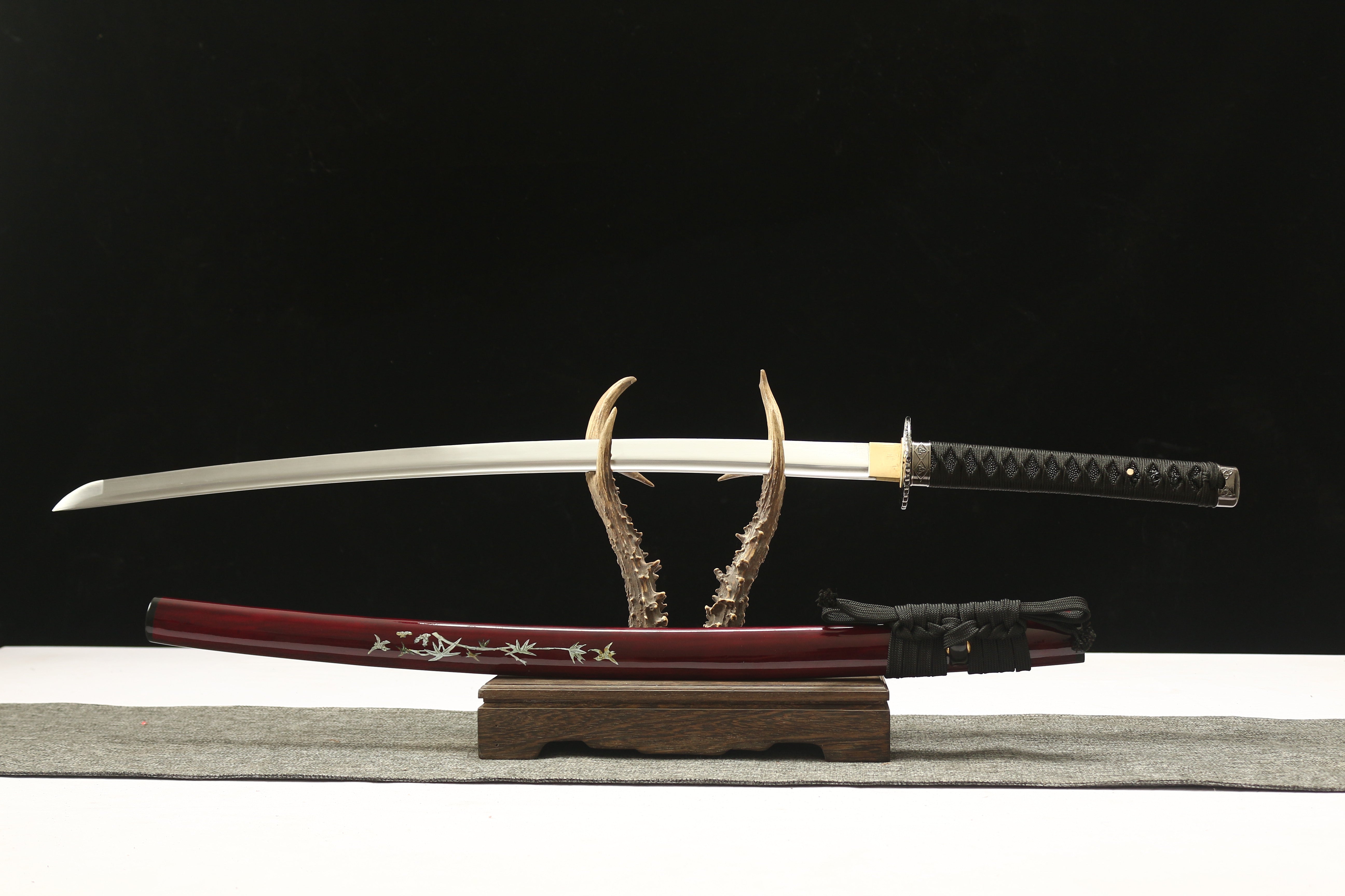 Hand Forged Japanese Katana Phantom Bamboo Blade(1095 Carbon Steel)