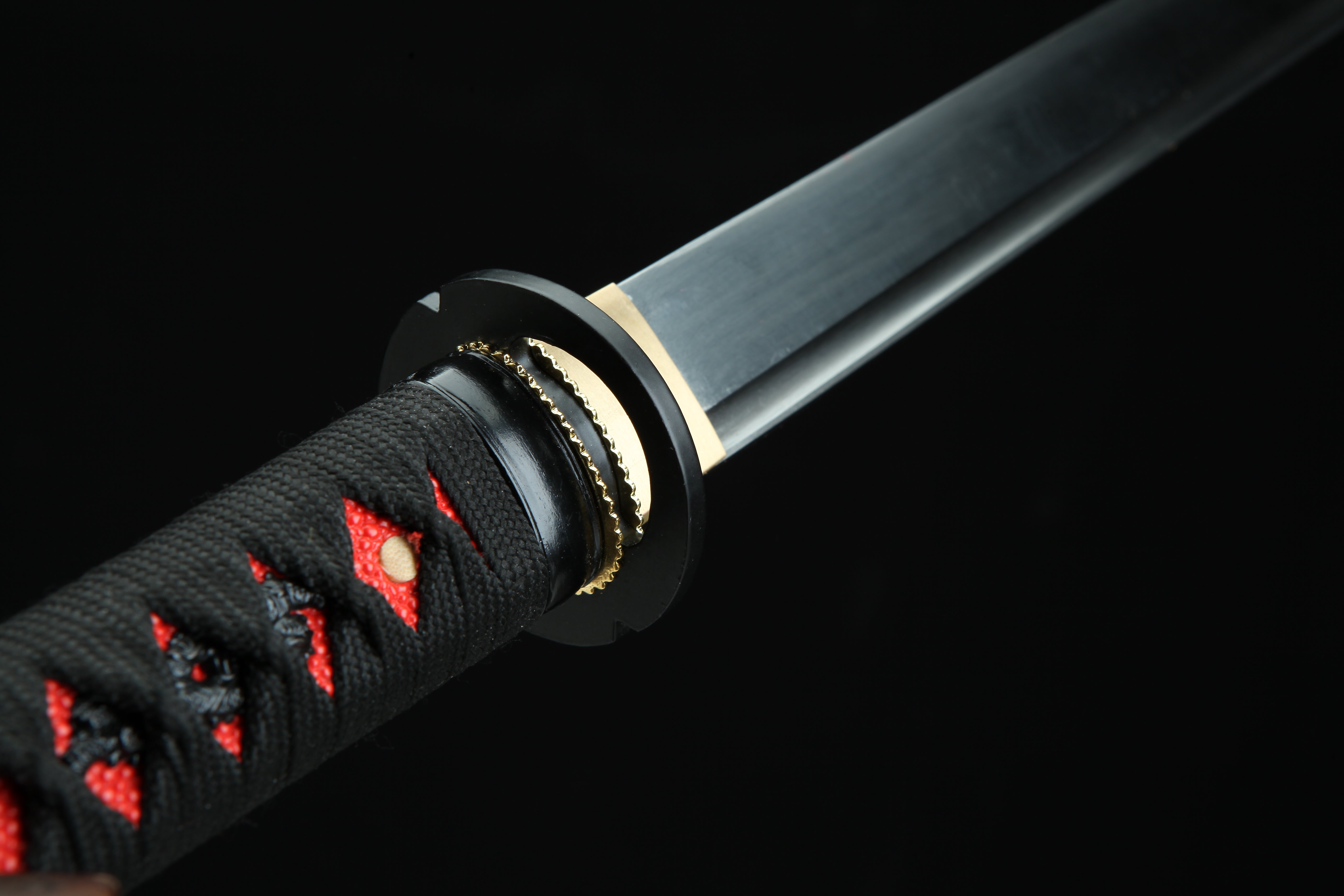 Hand Forged Japanese Katana Witch Cursed Moon Blade(1095 Carbon Steel)