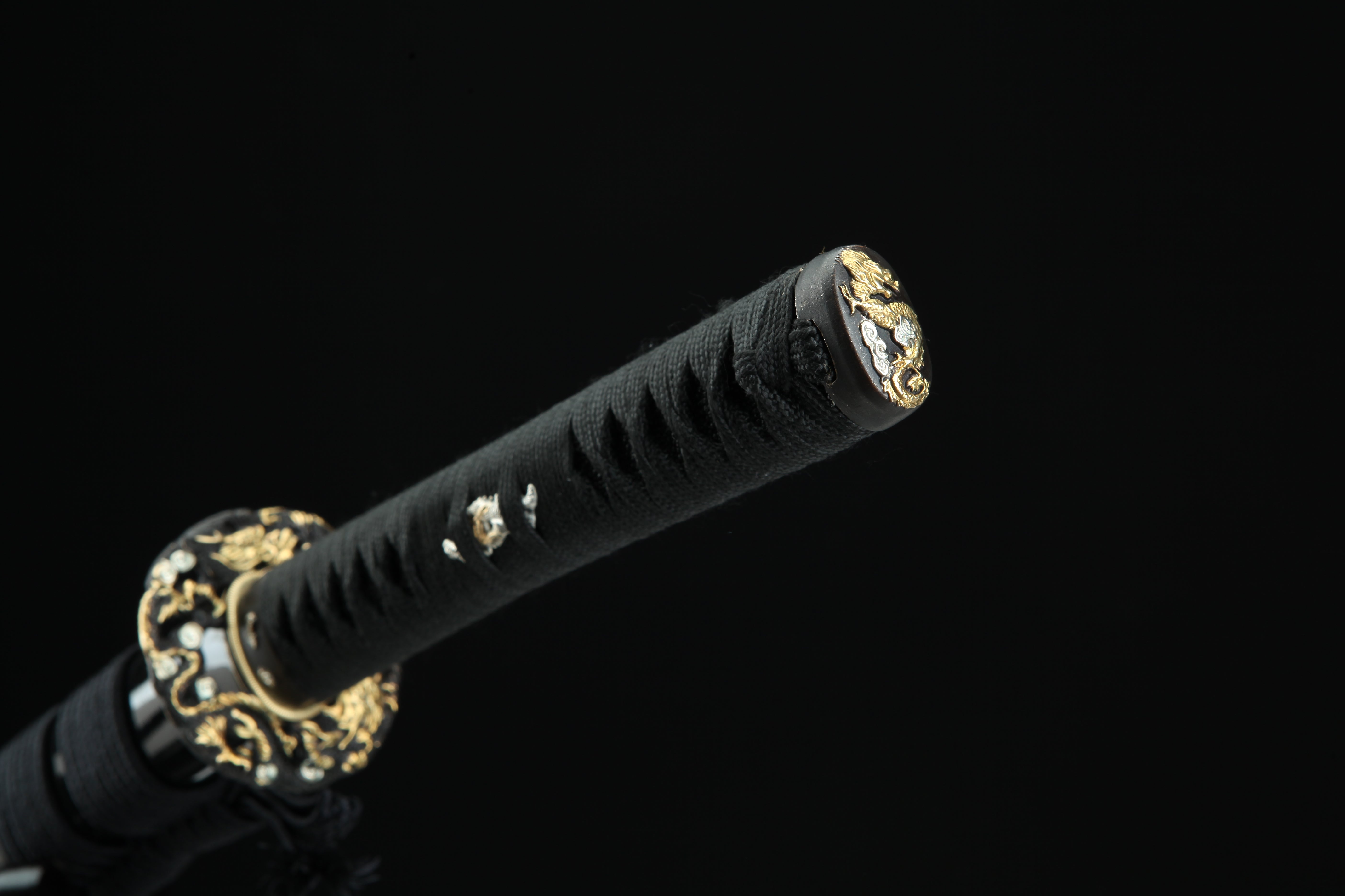 Hand Forged Japanese Katana Abyssal Sovereign Blade(Damascus Steel)