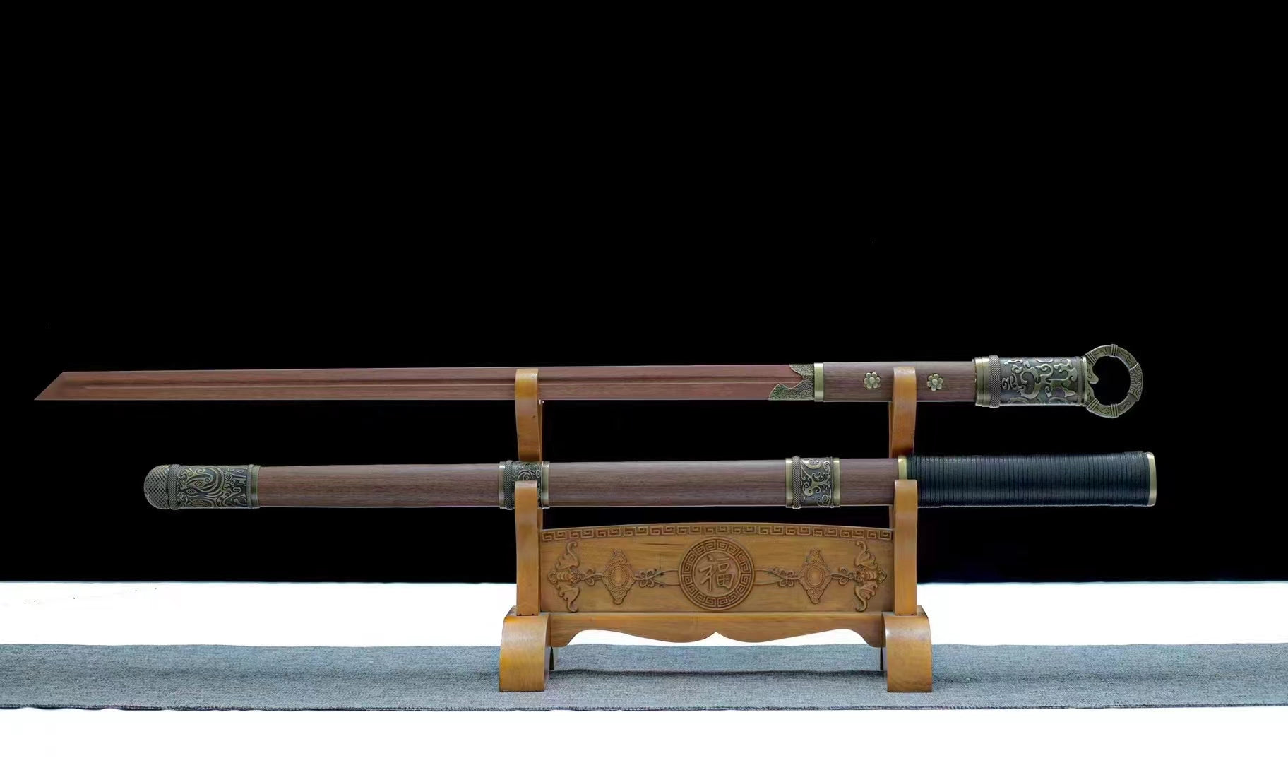 Hand Forged Buliangren Chinese Tang Heng sword(Wood)