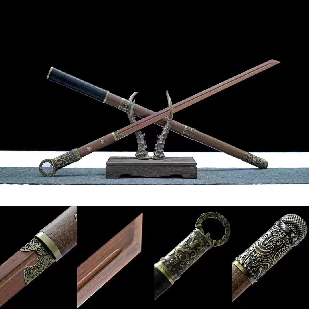 Hand Forged Buliangren Chinese Tang Heng sword(Wood)