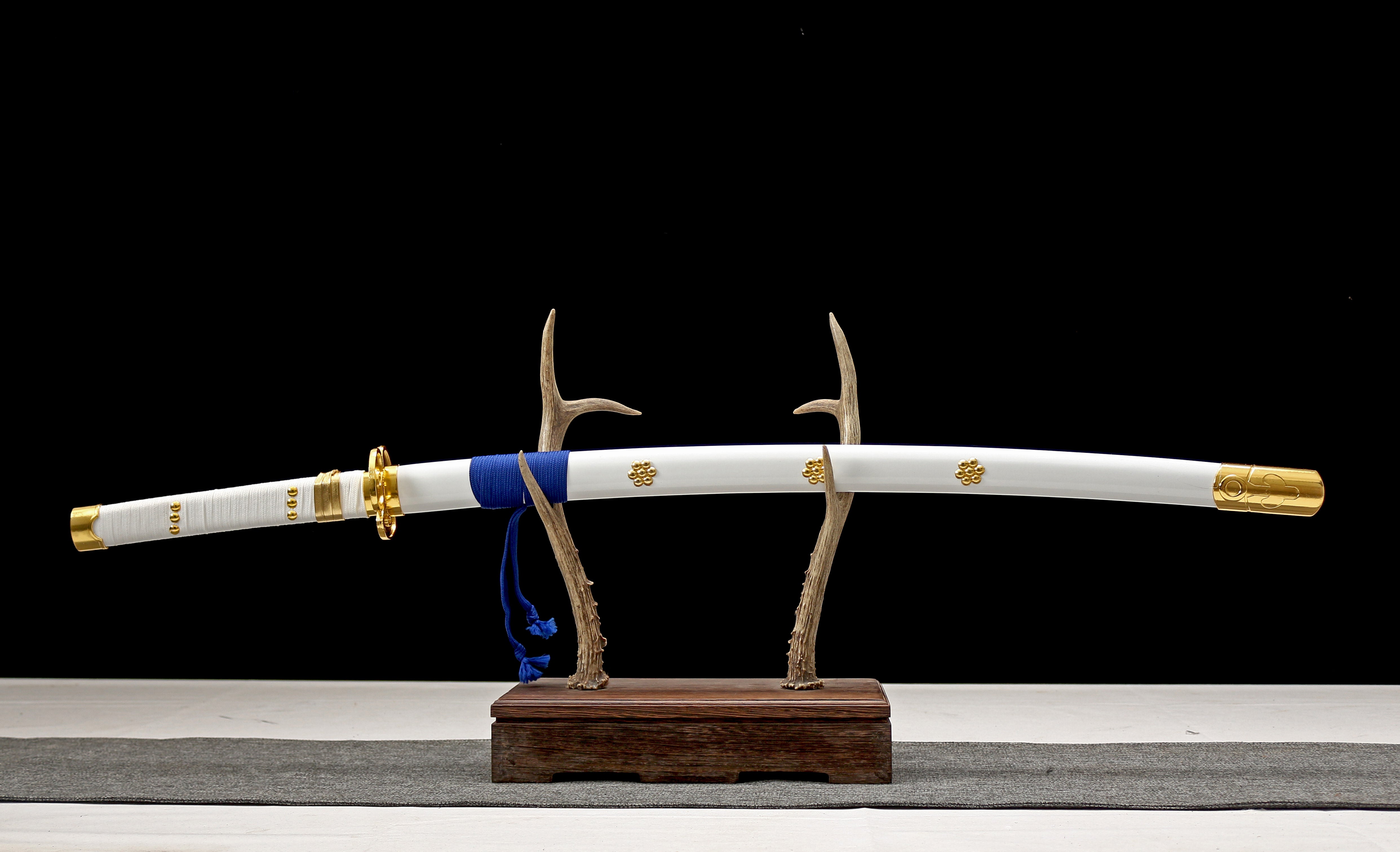 Hand Forged ONE PIECE Katana Ame no Habakiri Blade(1045 Carbon Steel)