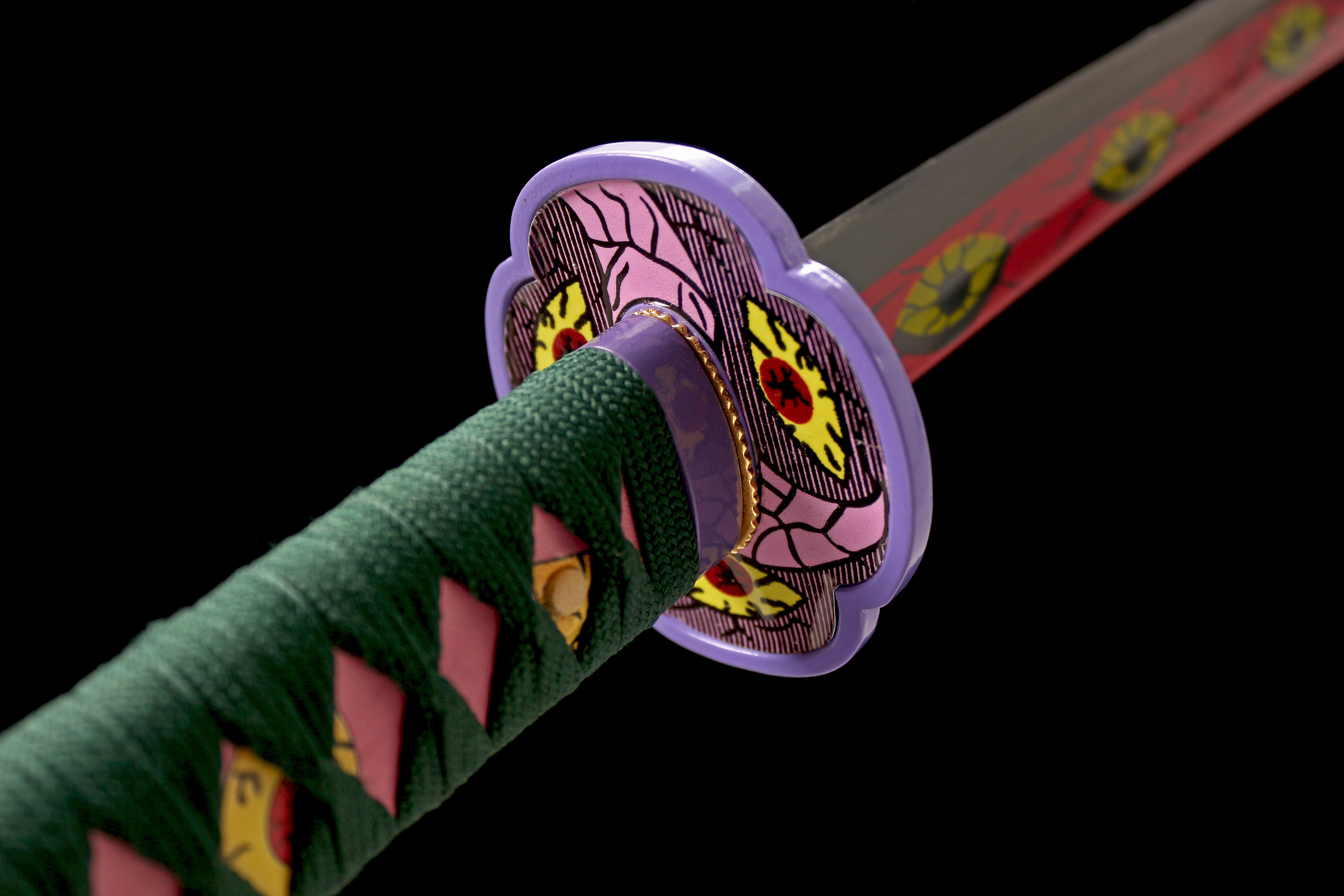Hand Forged Demon Slayer Katana Kokushibo Nichirin Sword Blade(1045 Carbon Steel)