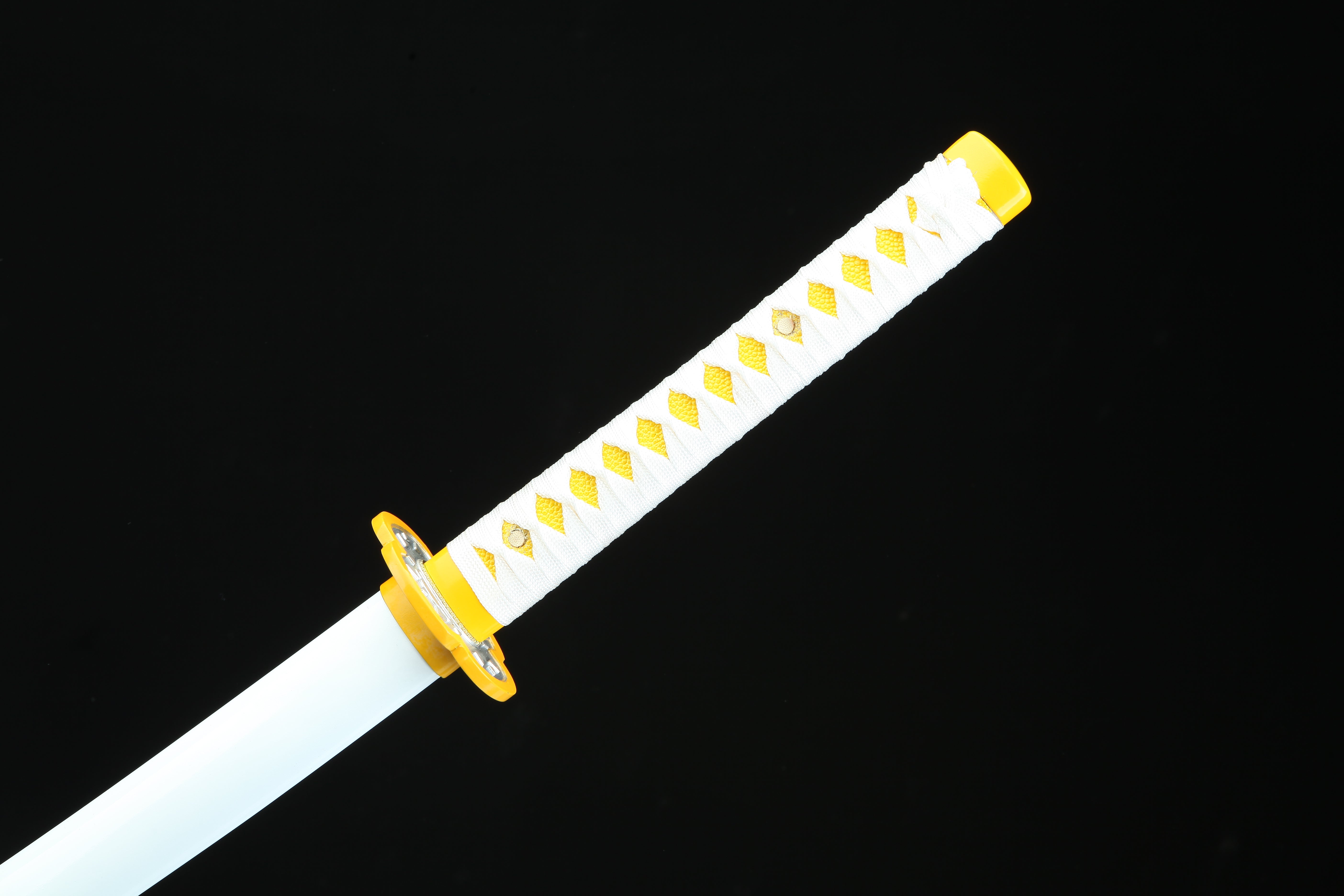 Hand Forged Demon Slayer Katana Agatsuma Zenitsu Nichirin Sword(1045 Carbon Steel)