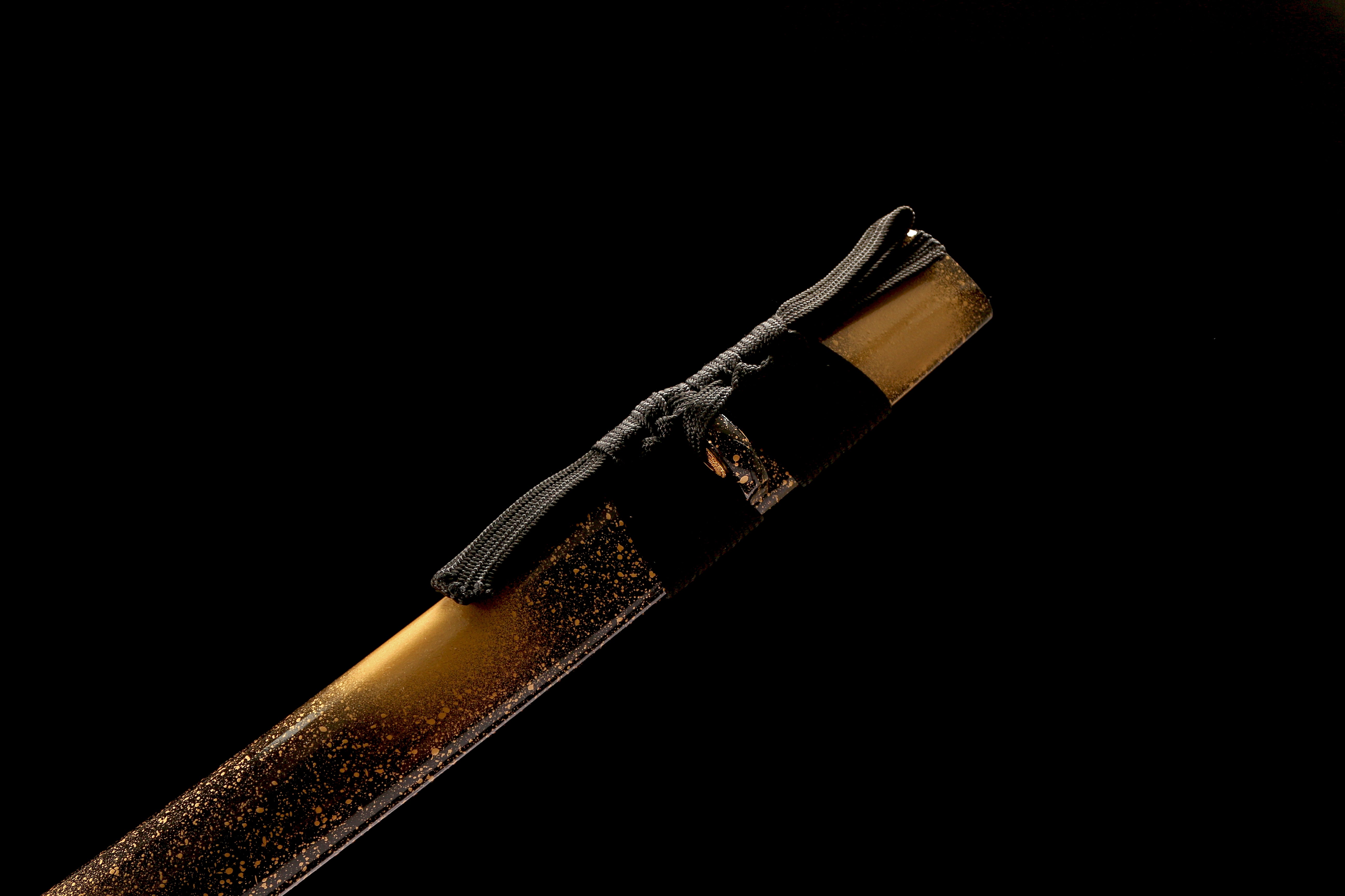 Hand Forged Japanese Katana Gilded Spots Blade(1045 Carbon Steel)