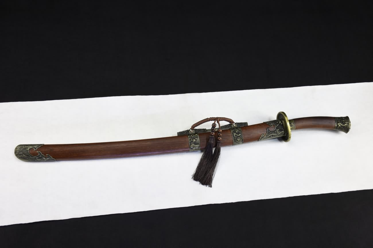 Qing dao sword,Damascus steel blue blade,Alloy fittings - Chinese sword shop