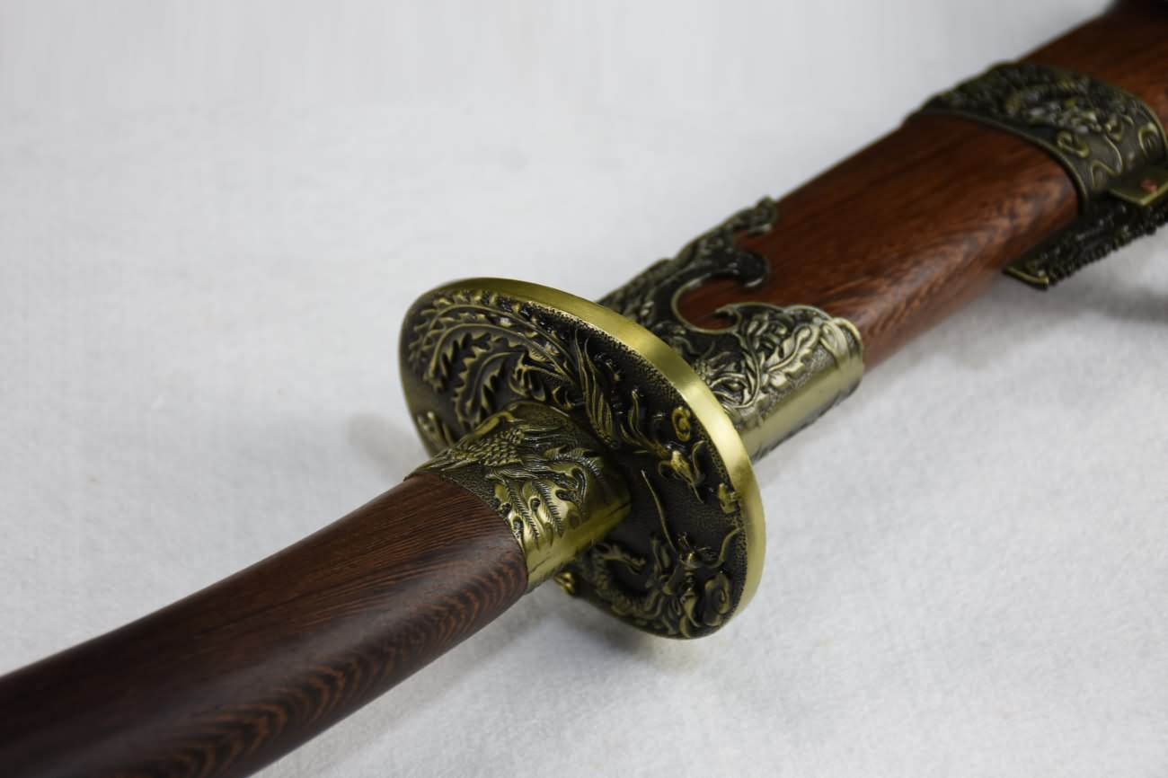 Qing dao sword,Damascus steel blue blade,Alloy fittings - Chinese sword shop