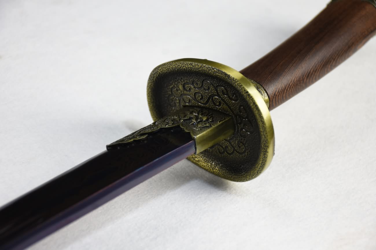 Qing dao sword,Damascus steel blue blade,Alloy fittings - Chinese sword shop