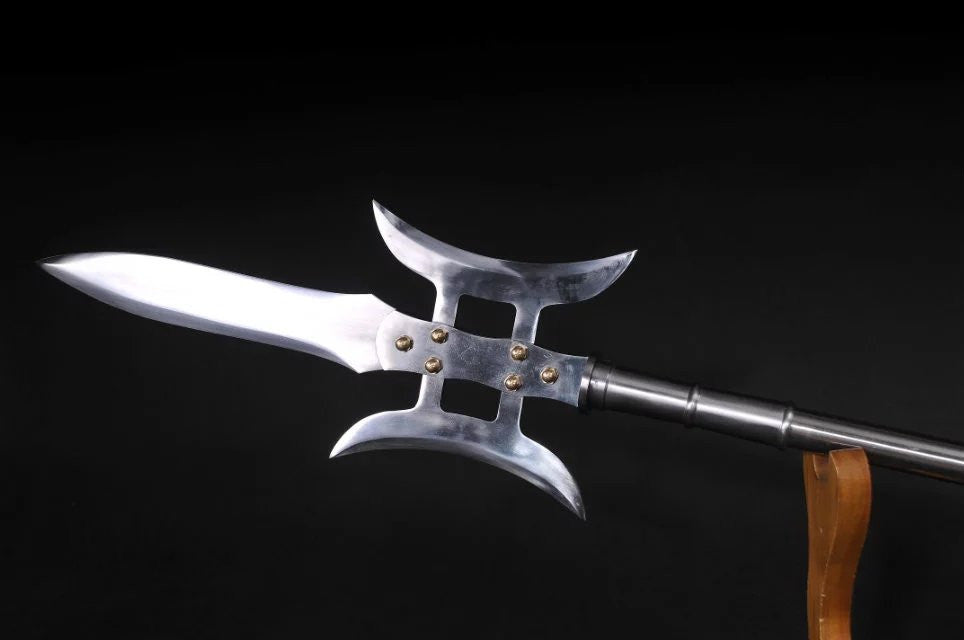 Lv Bu day painting Ji/China spear/High manganese steel Spearhead,Stainless steel rod,Length 81 inch - Chinese sword shop