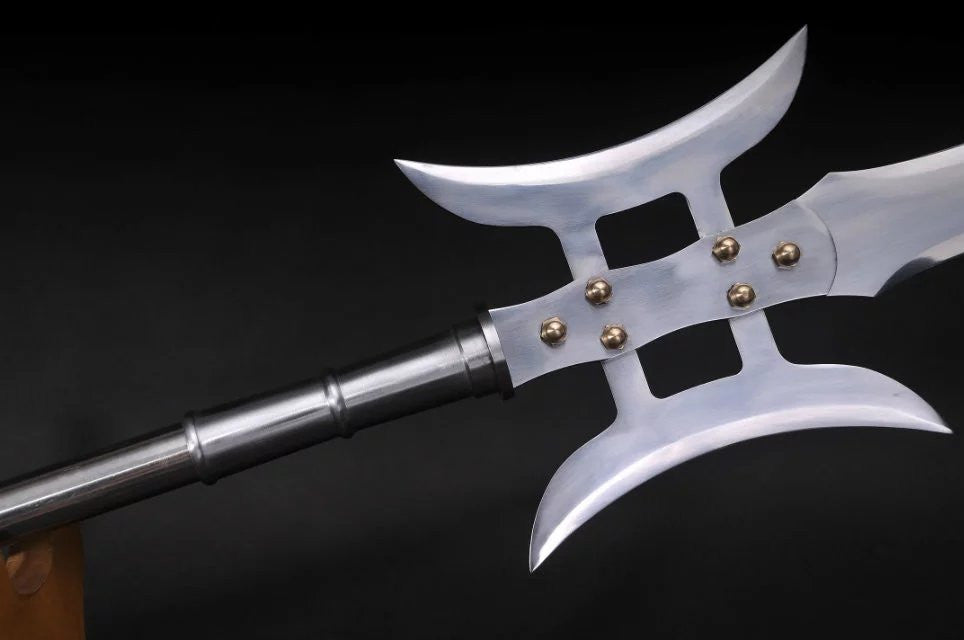 Lv Bu day painting Ji/China spear/High manganese steel Spearhead,Stainless steel rod,Length 81 inch - Chinese sword shop