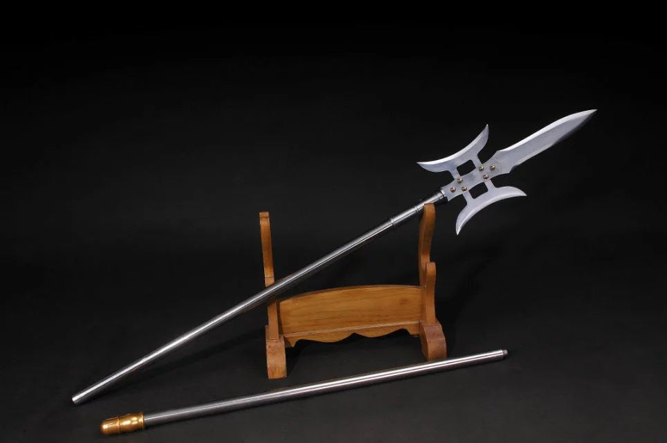 Lv Bu day painting Ji/China spear/High manganese steel Spearhead,Stainless steel rod,Length 81 inch - Chinese sword shop