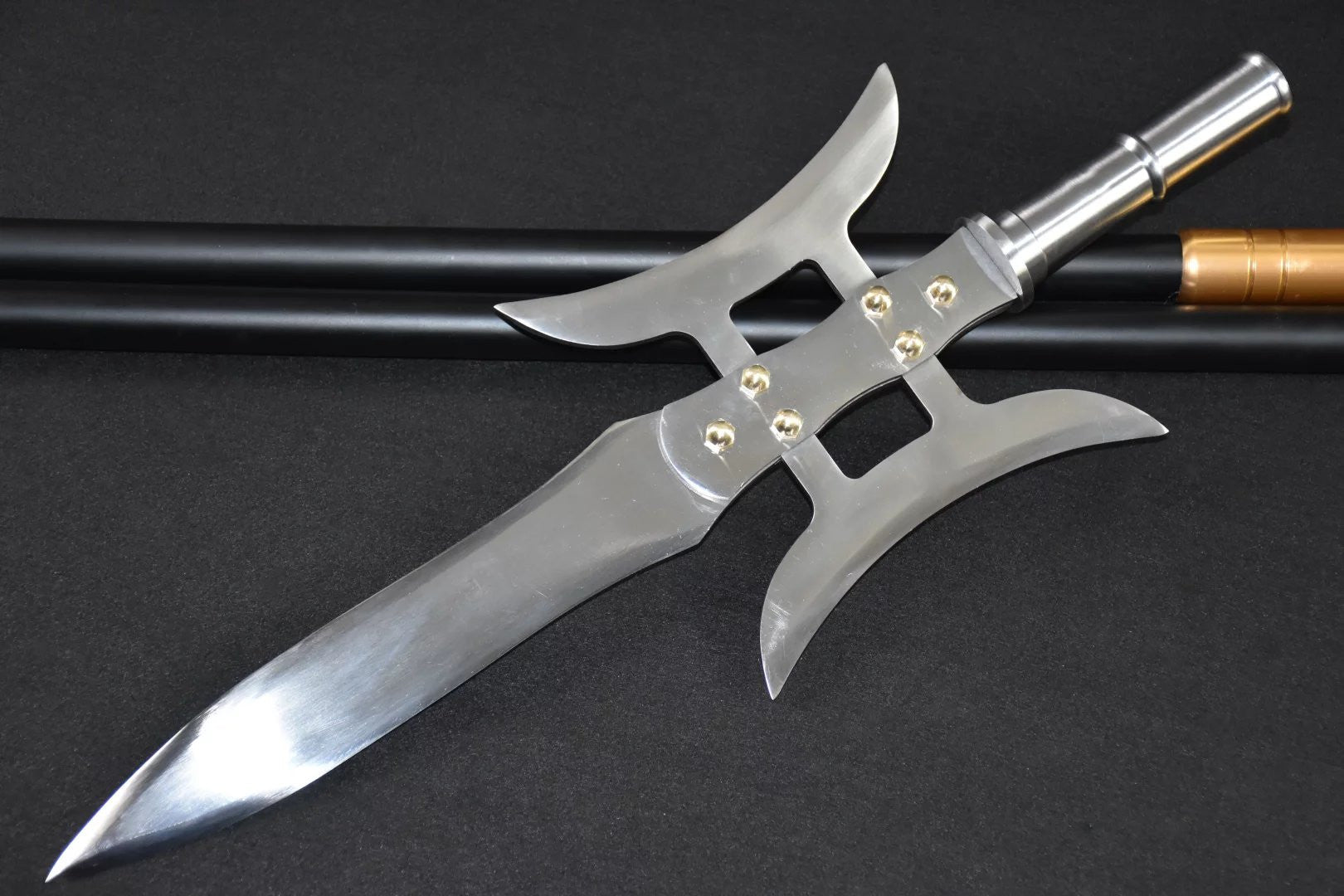 Lv Bu day painting Ji/China spear/High manganese steel Spearhead,Stainless steel rod,Length 81 inch - Chinese sword shop