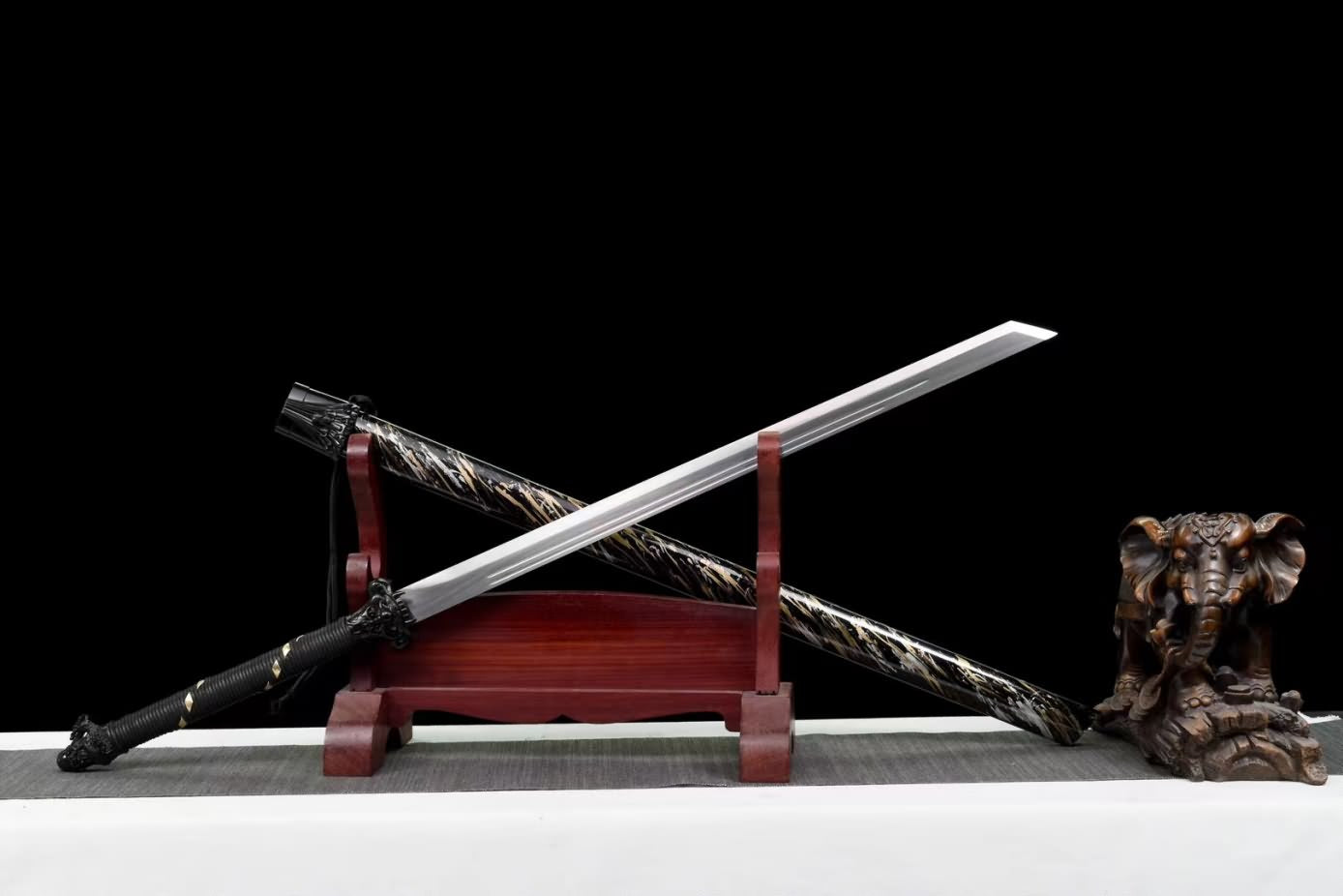 Dragon Tang dao Sword High Carbon Steel Blade,Alloy Fittings,PU Scabbard,LOONGSWORD