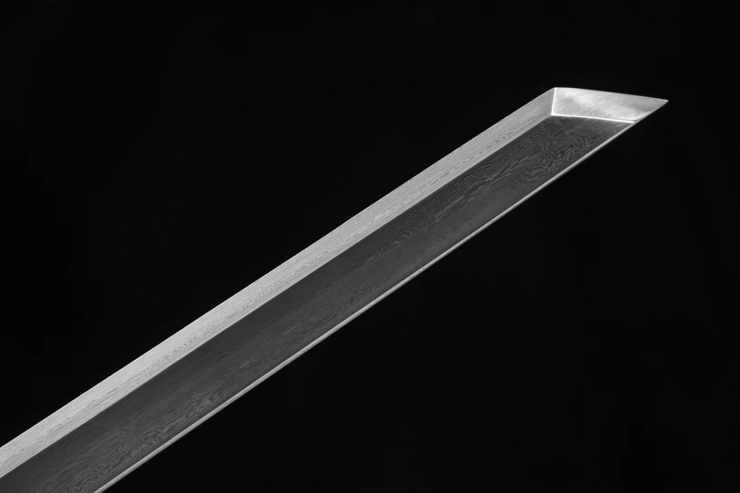 Rosefinch Tang dao Swords-Handcrafted Damascus Steel Blade with Brass Fittings Rosewood Scabbard