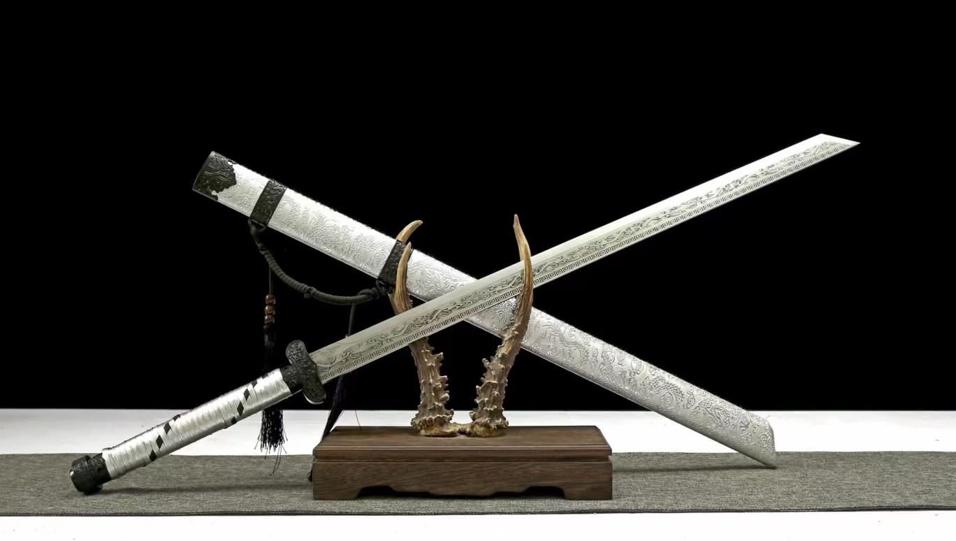 LOONGSWORD,Broadsword Tang Dao,Hand Forged High carbon steel Blades,Alloy fittings