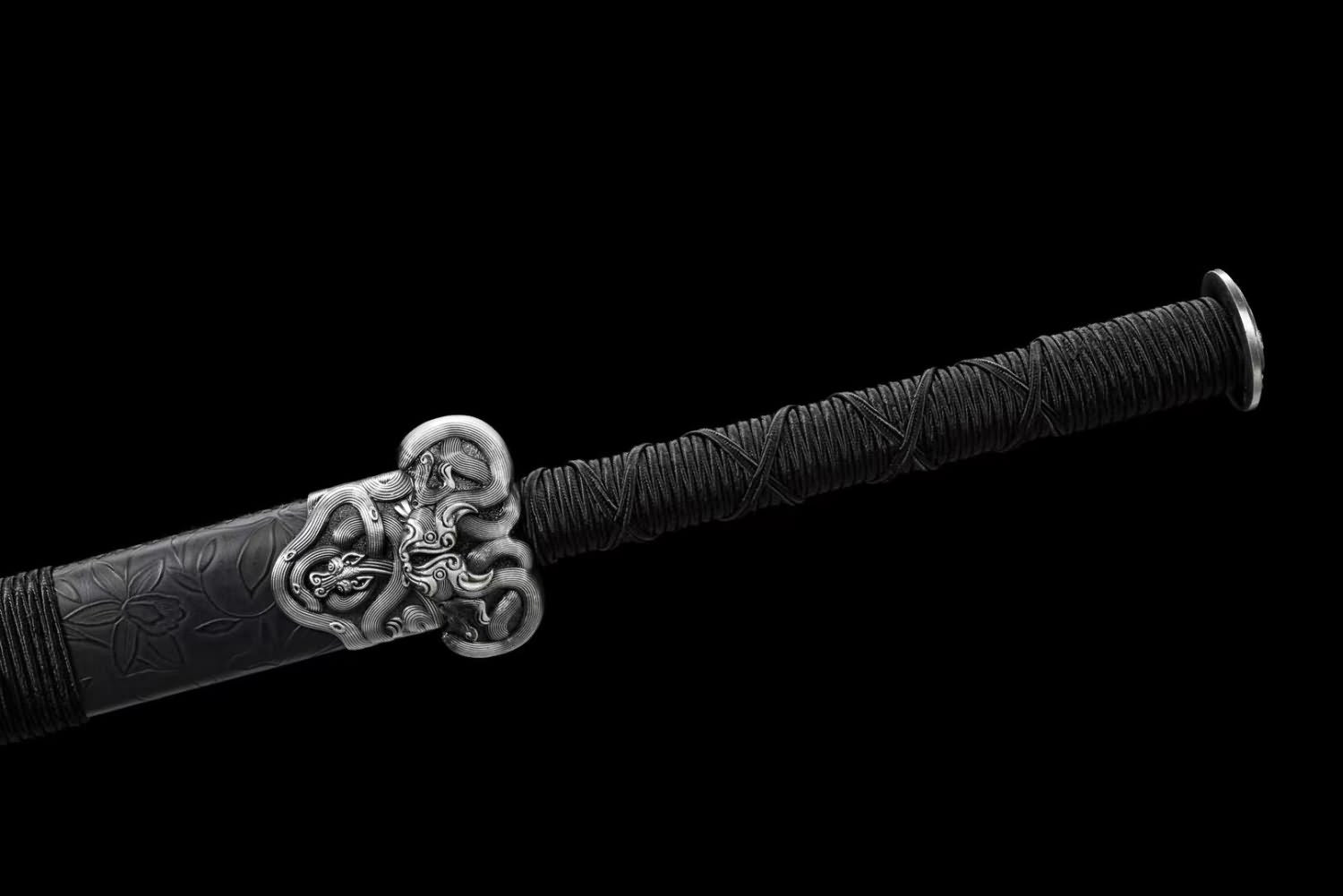 Chinese sword,Han jian High Carbon Steel octahedral Blade,Alloy Fittings,Solid Wood+Fake Leather