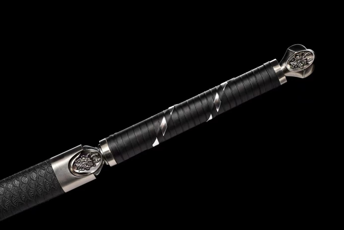 Da dao,Broadsword, high Carbon Steel Blade,Alloy Fittings,Black Scabbard,LOONGSWORD