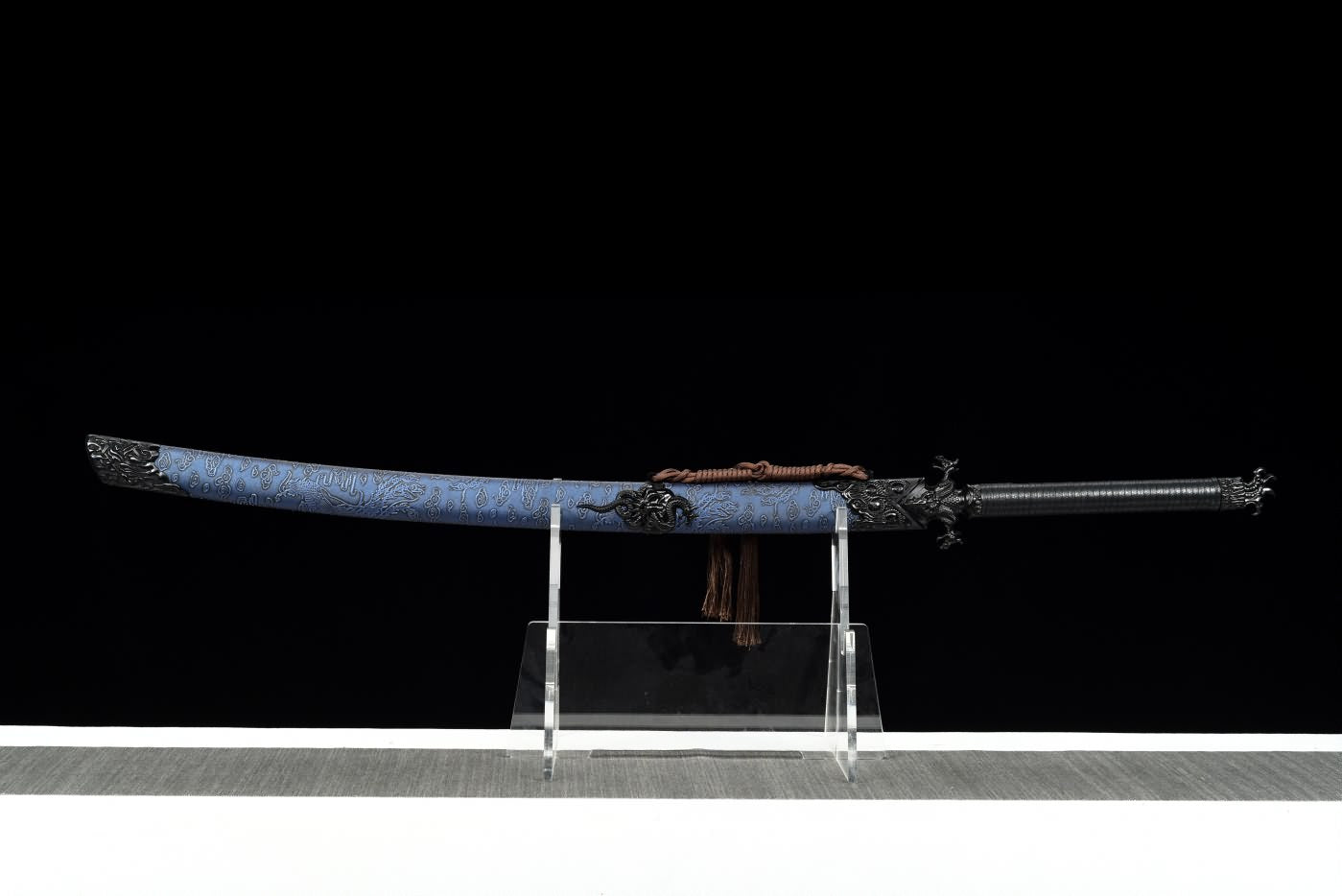 Chineae Swords,Dragon dao,Machetes Sword Real,Hand Forged High Carbon Steel Blue Blade,Alloy Fittings,LOONGSWORD